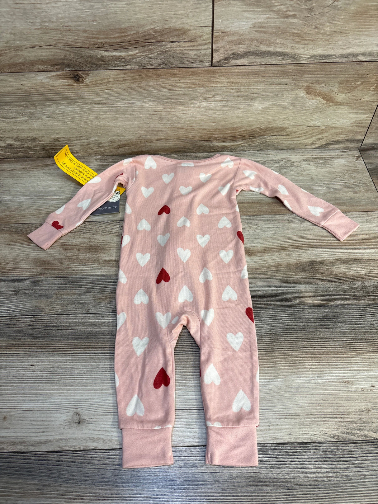 NEW Modern Moments Heart Print Footless Sleeper Pink sz 12m