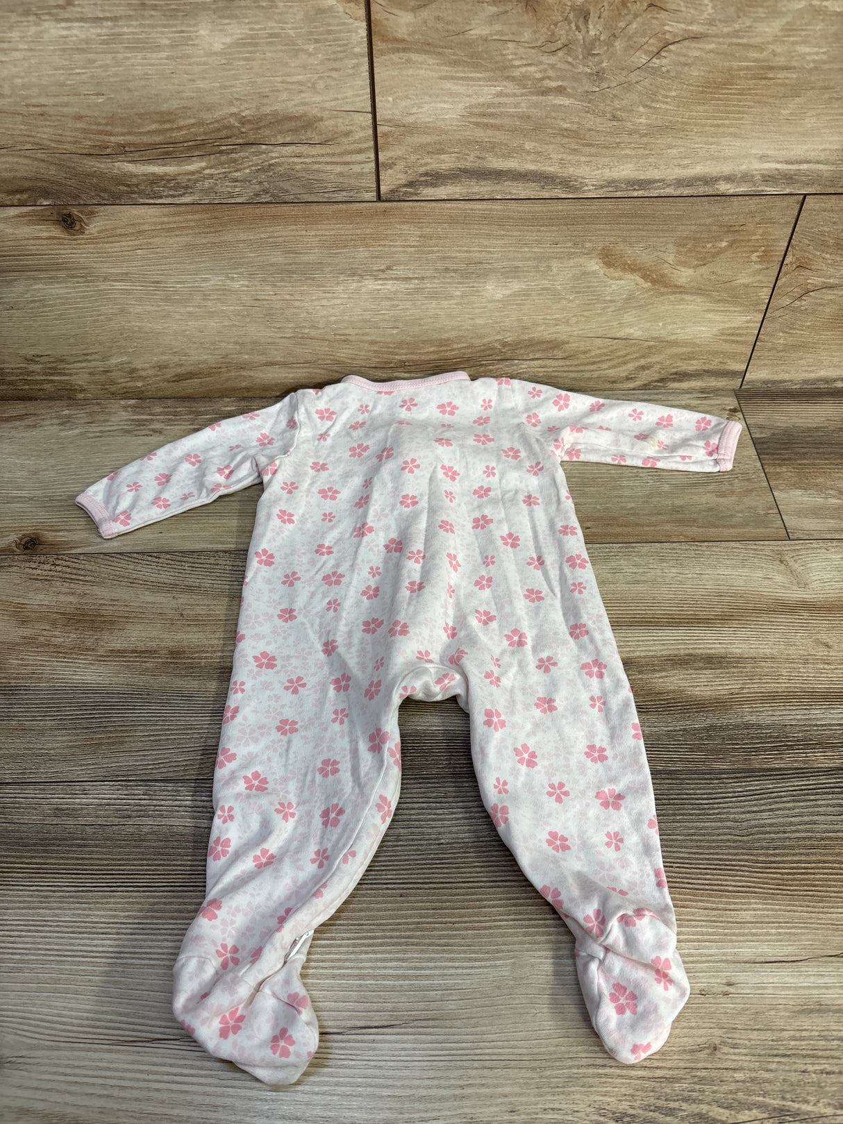 Little Me Floral Sleeper White sz 9m