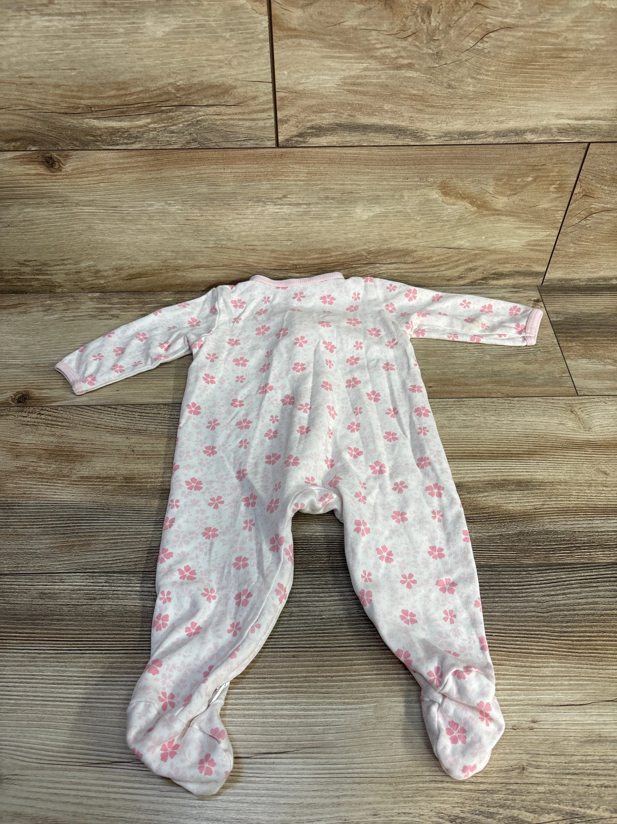 Little Me Floral Sleeper White sz 9m