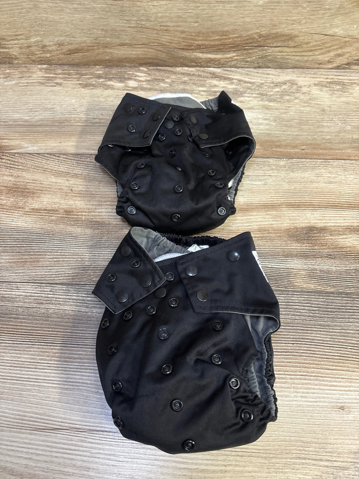 La Petite Ourse All-in-One Reusable Cloth Diapers with Boosters Black 2pk
