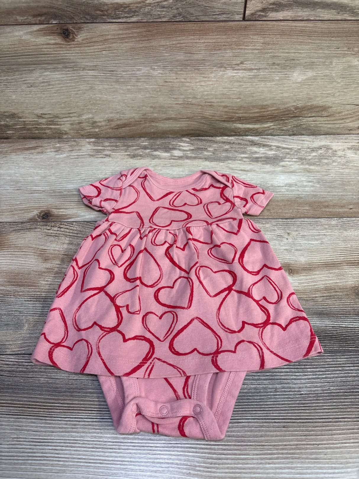 Just One You Heart Bodysuit Dress Pink sz 6m