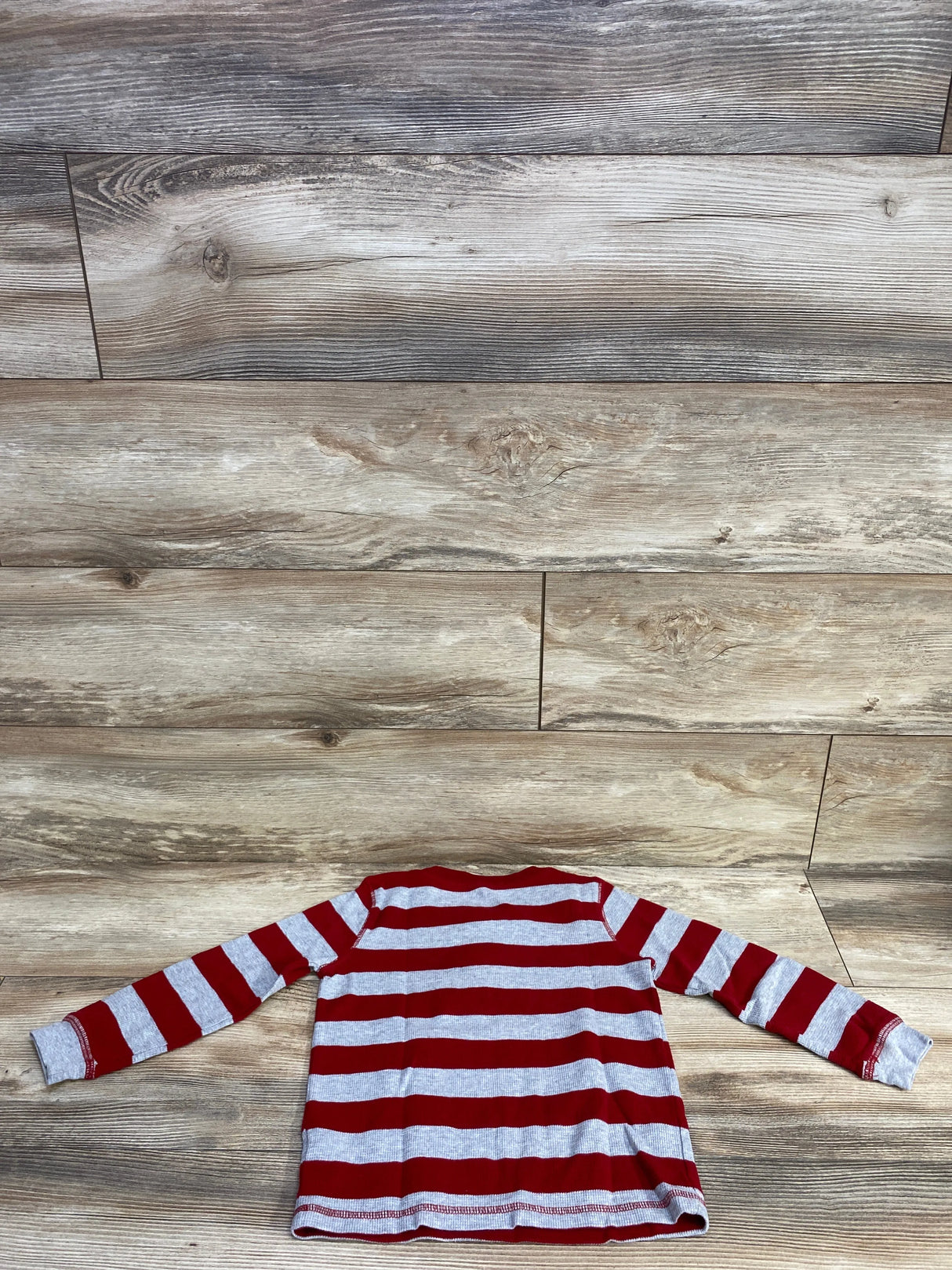 Carter's Striped Waffle Knit Henley Shirt Red sz 5T