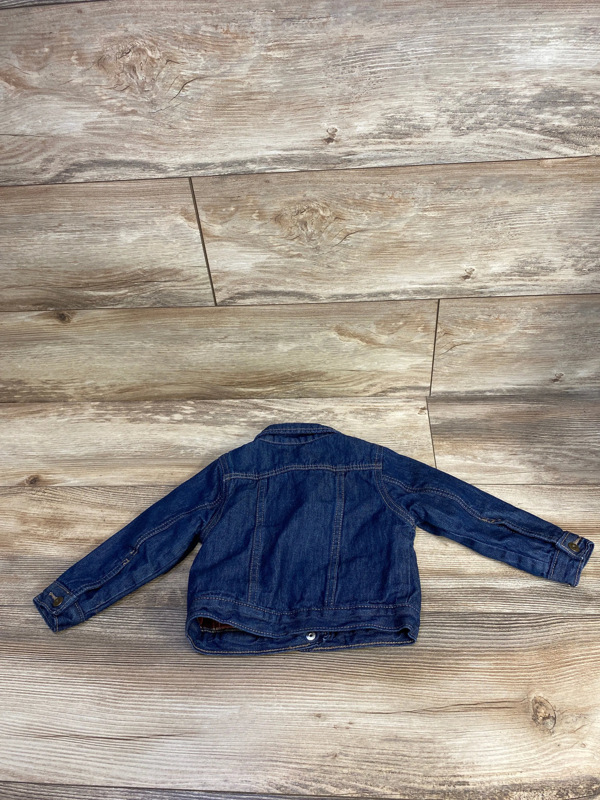Wrangler Plaid Lined Denim Jacket Navy sz 2T