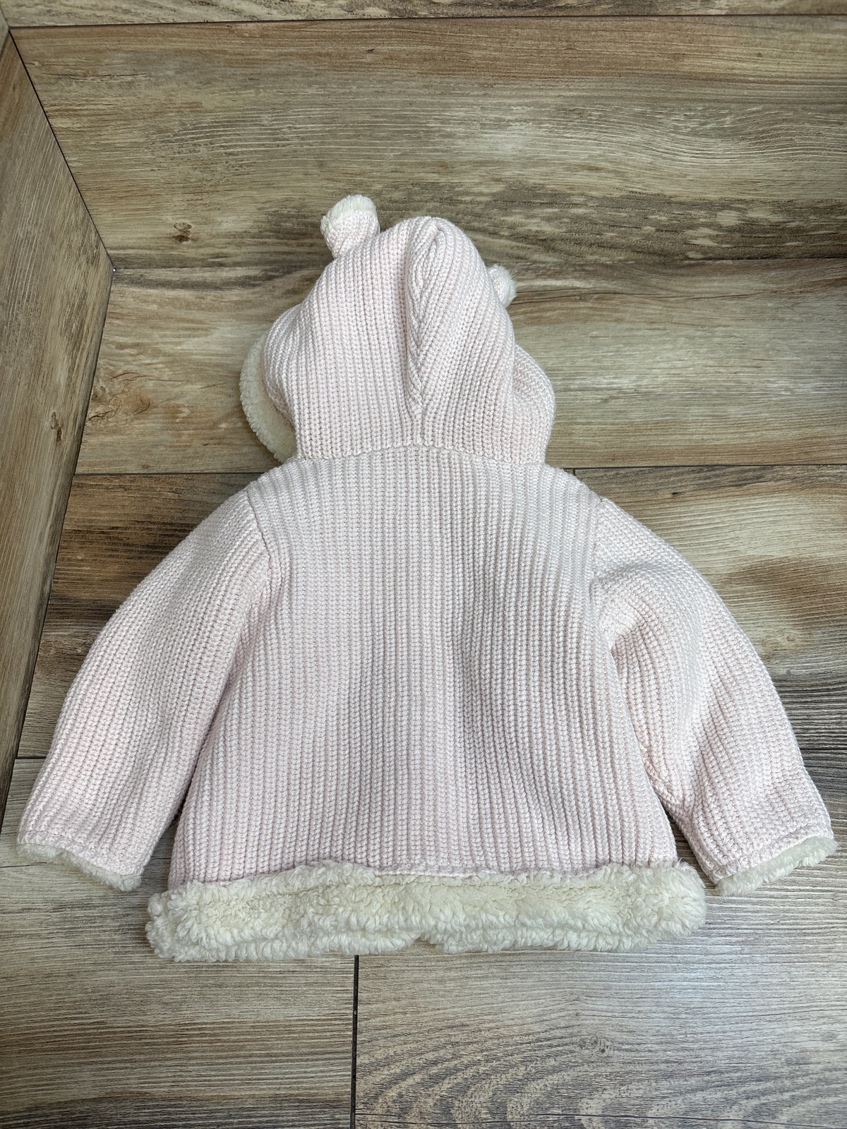 Baby Gap Lined Knit Bear Cardigan Pink sz 6-12m