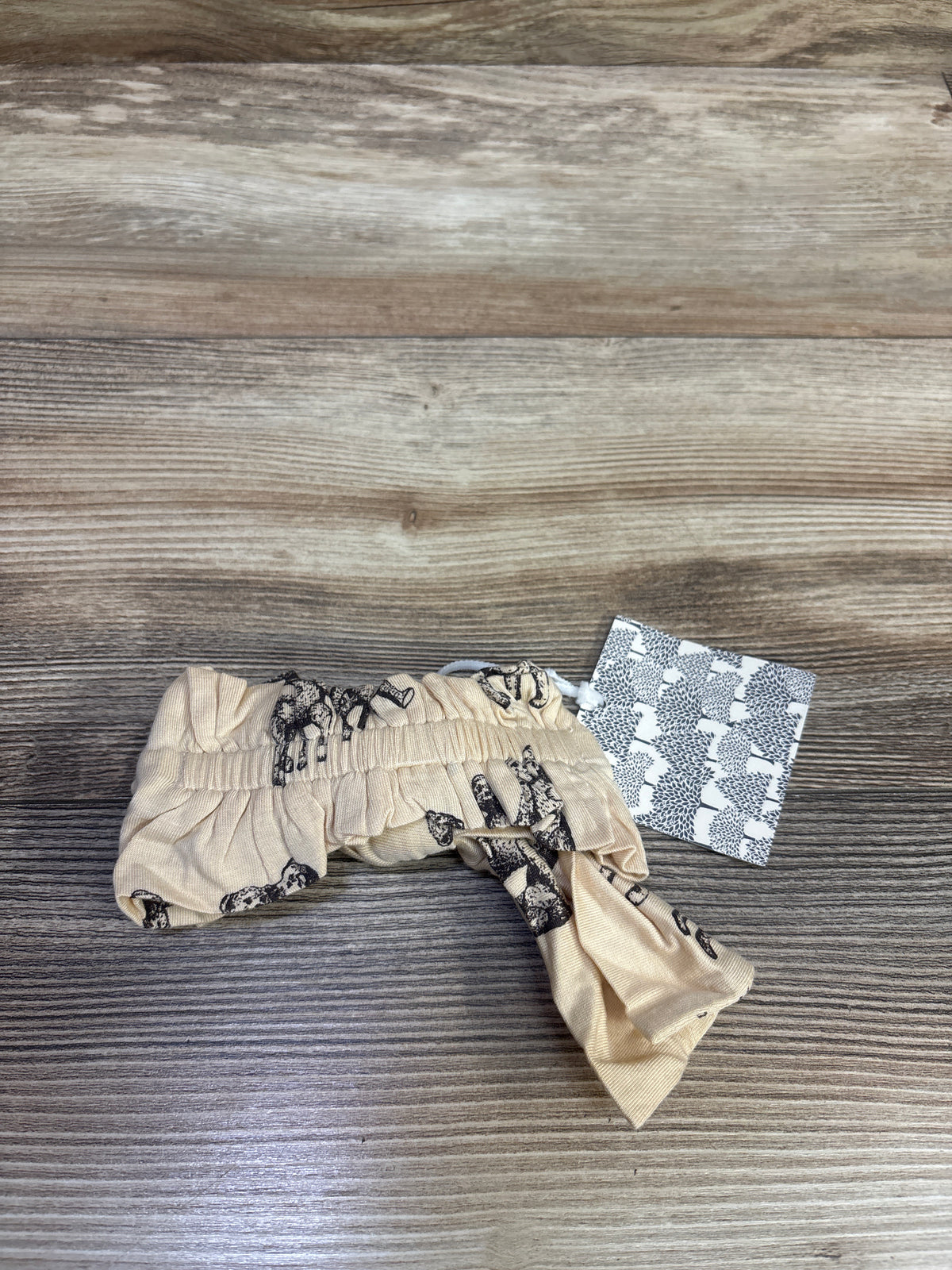 NEW Kate Quinn Stretchy Bow Headband in Neutral Teddy Bear sz 0-6m