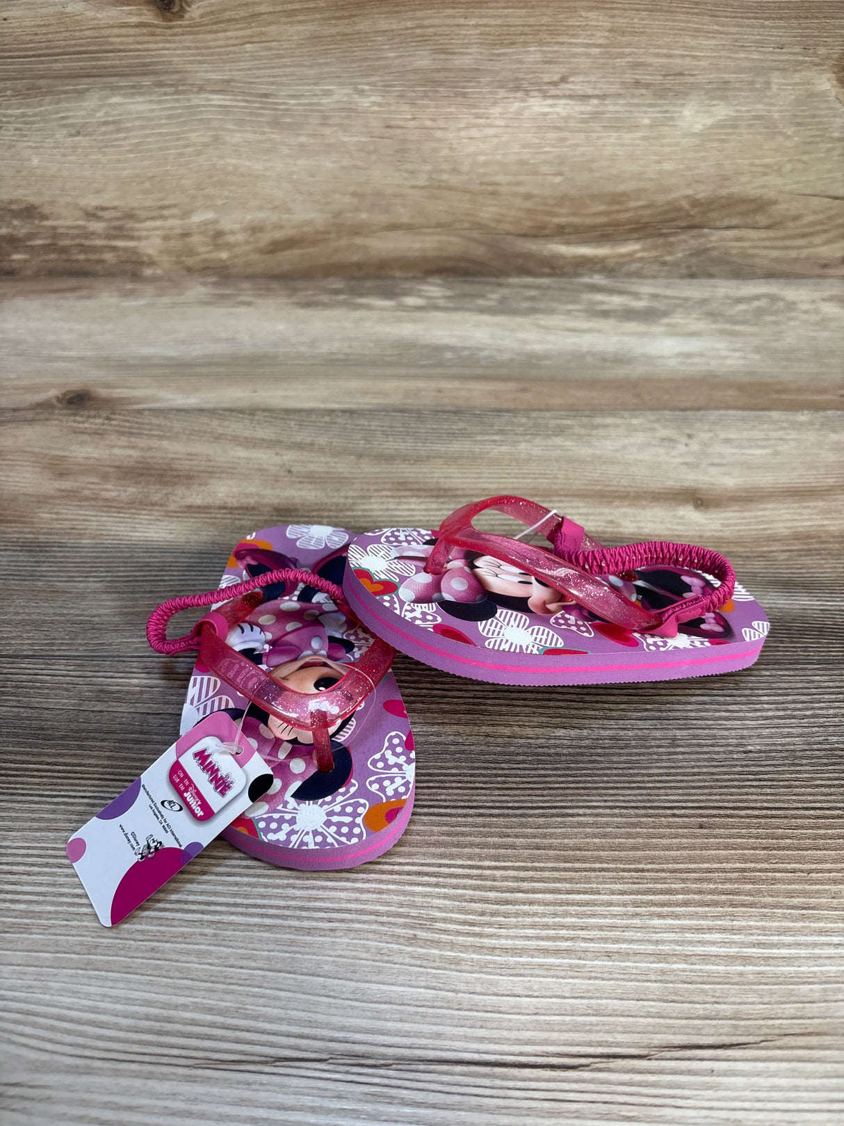 NEW Disney Junior Minnie Mouse Flip Flops Purple sz 7/8c