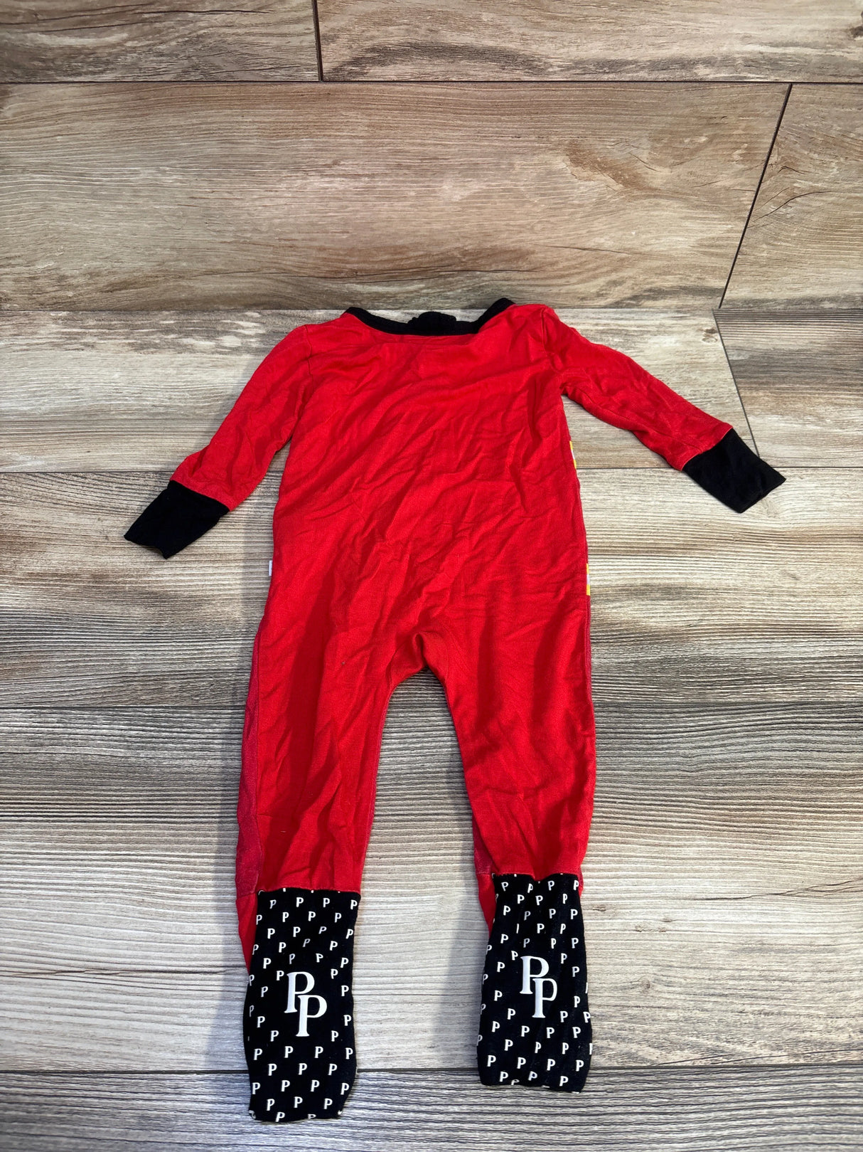 Posh P. Bamboo Firefighter Convertible Footie Red sz 6-9m