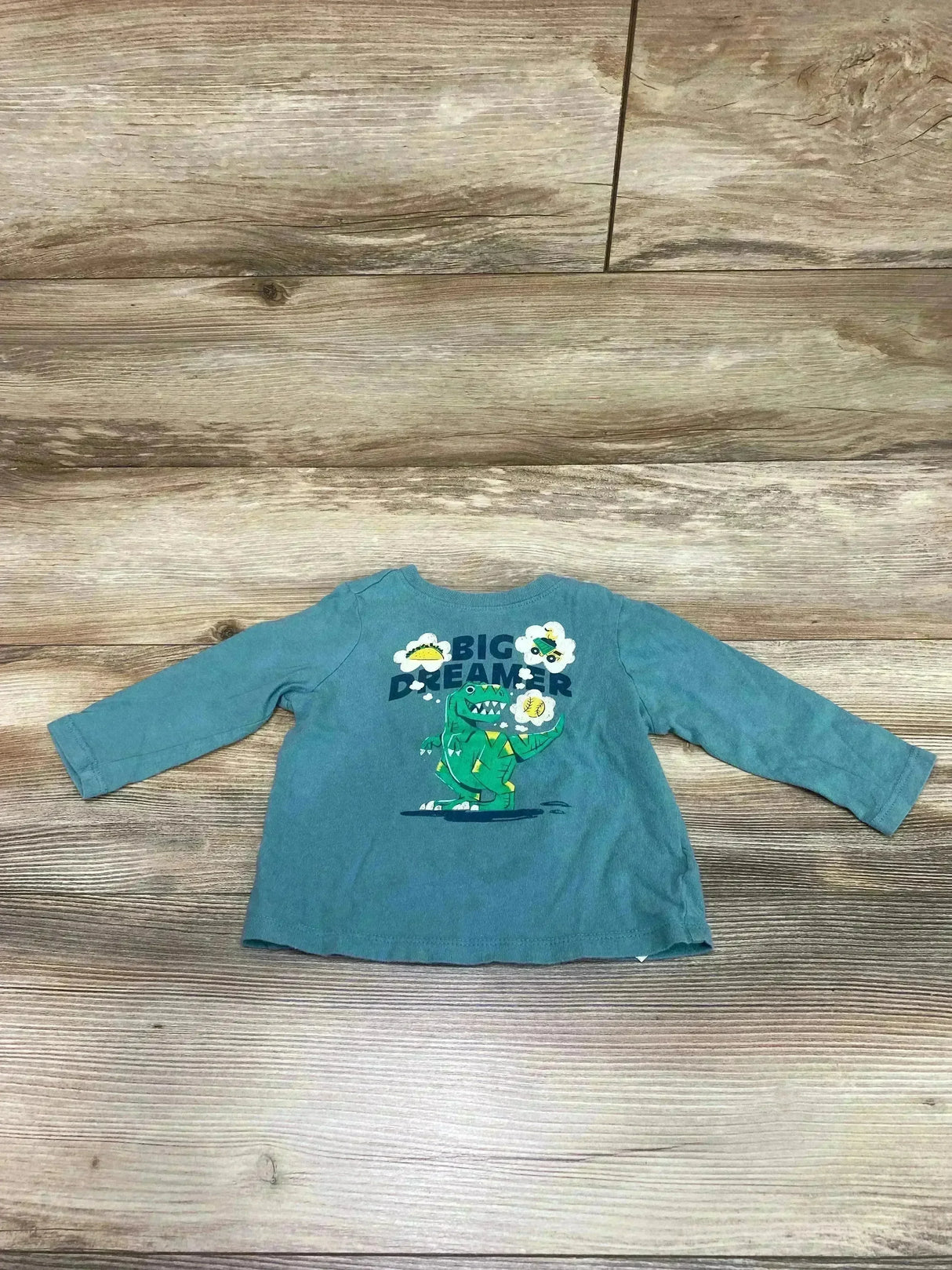 Old Navy Big Dreamer Dino Shirt Green sz 12-18m - Me n Mommy To Be