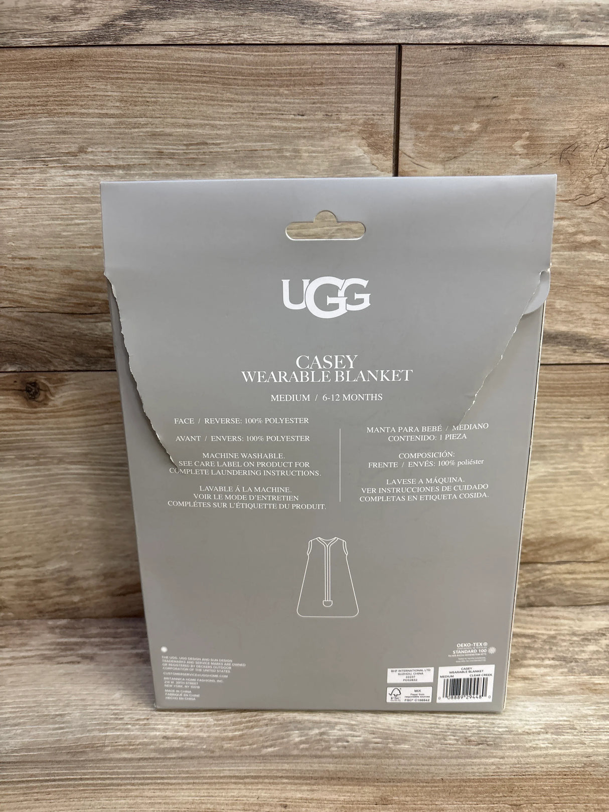 Ugg Casey Wearable Blanket, Blue sz 6-12m