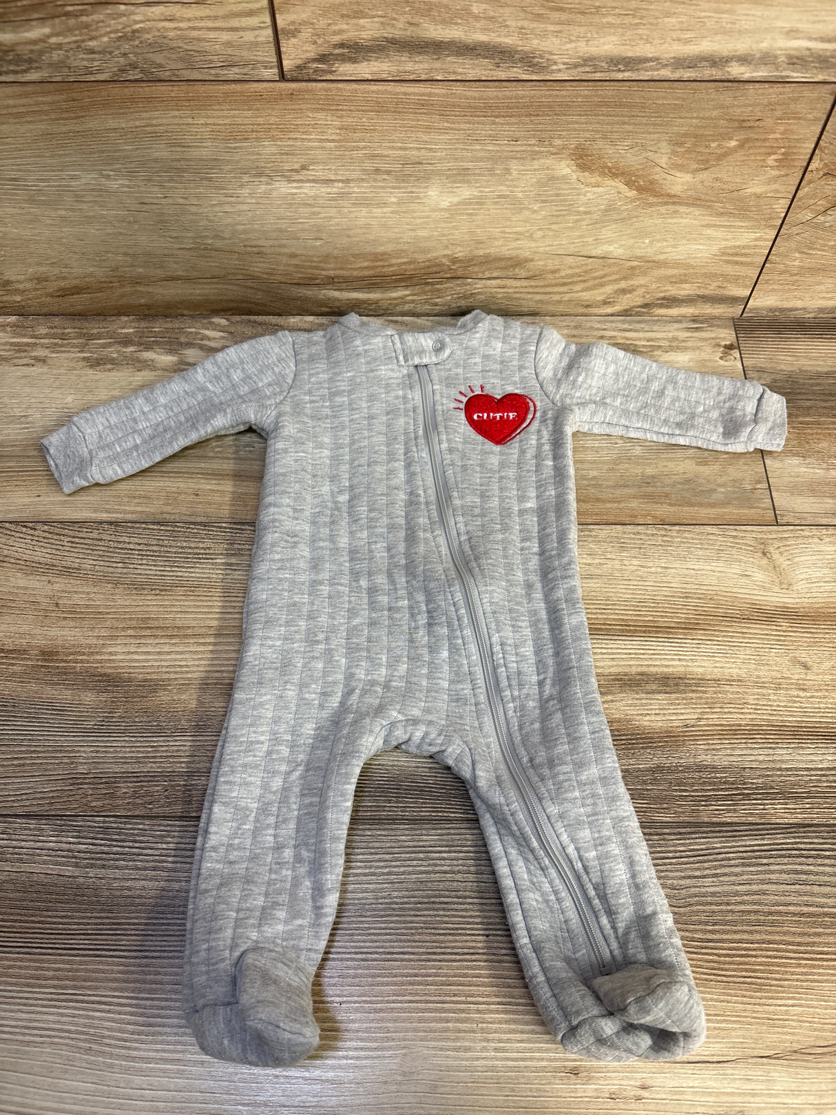 Kyle + Deena Quilted Cutie Sleeper Grey sz 0-3m