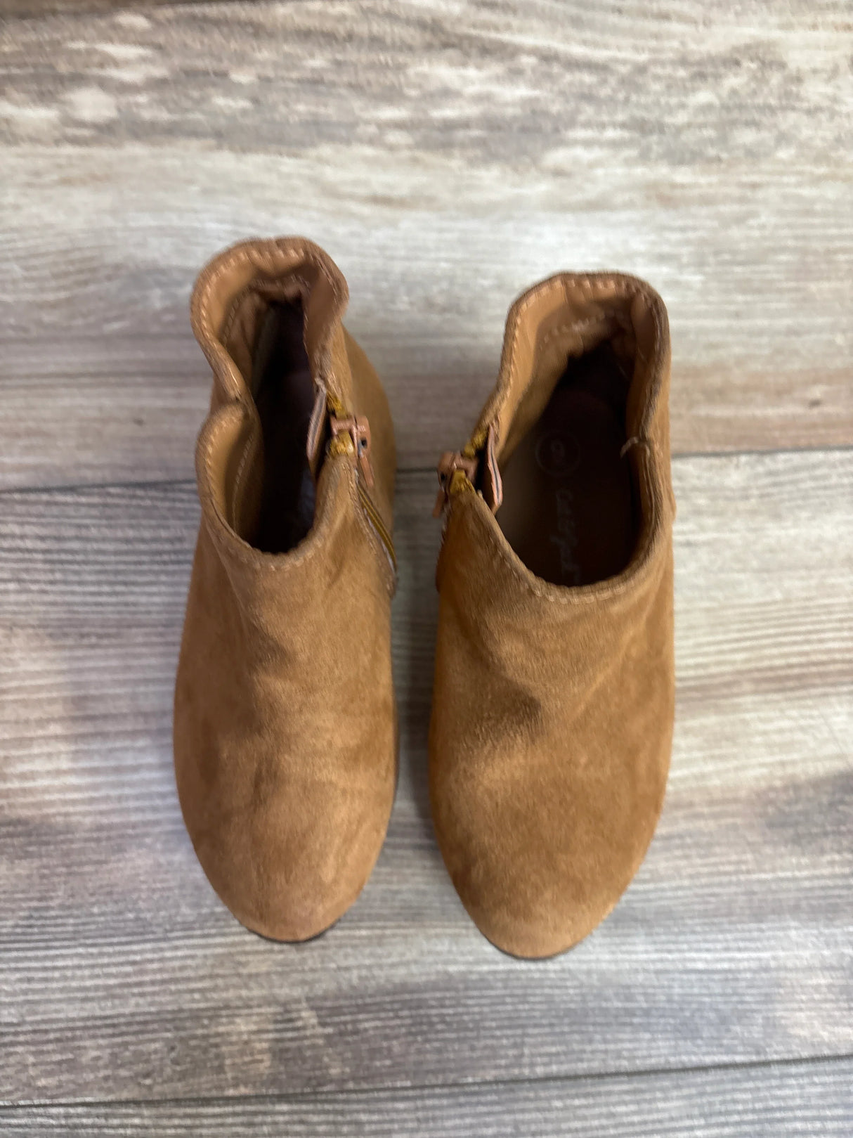 Cat & Jack Penelope Zipper Booties Cognac sz 9c