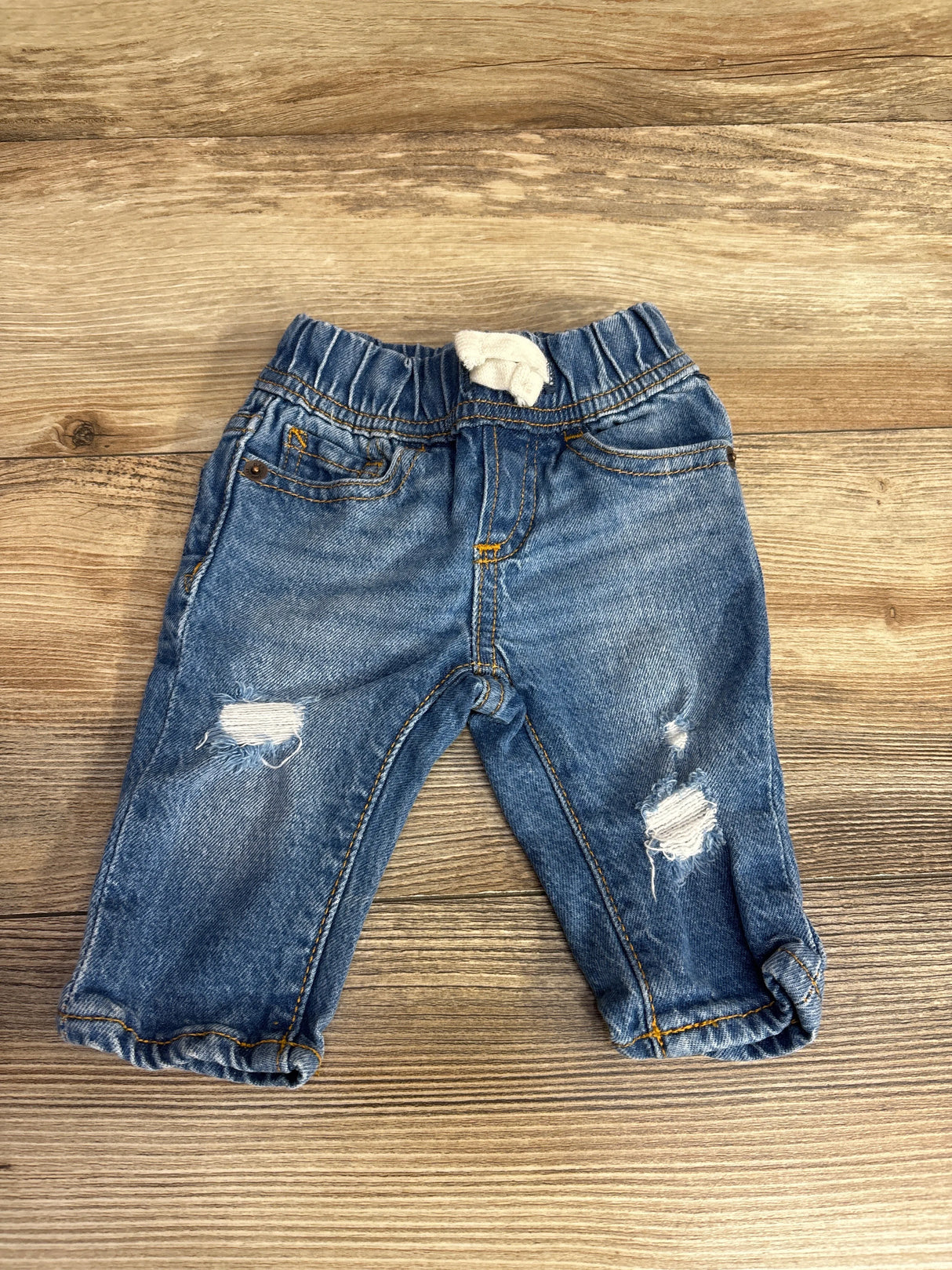 Baby Gap Distressed Denim Jeans Light Blue sz 0-3m