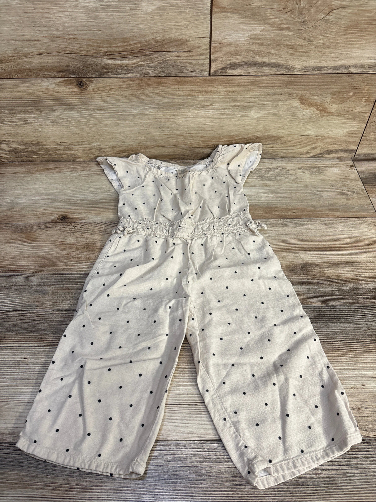 Oshkosh Polka Dot Jumpsuit Beige sz 2T