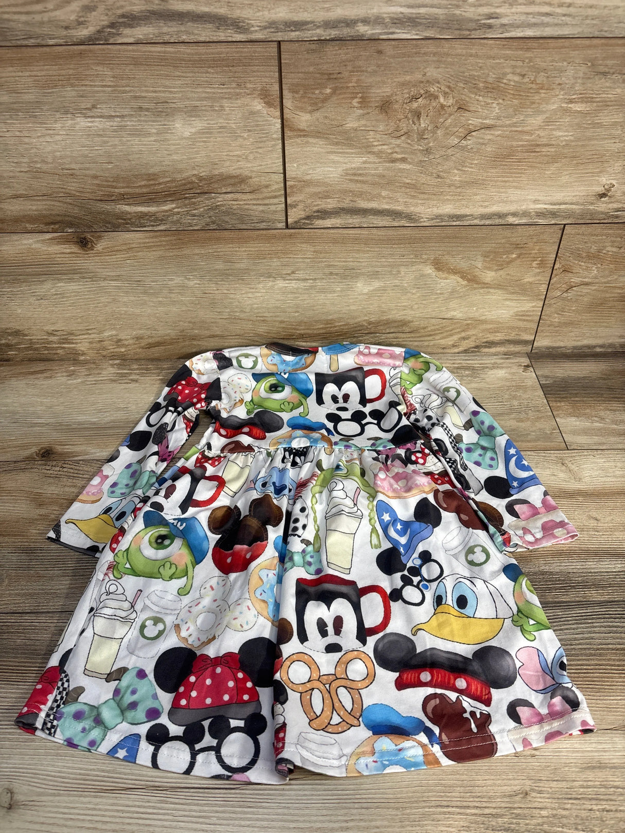 Sunflower Babies Boutique Long Sleeve Disney Dress White sz 2T