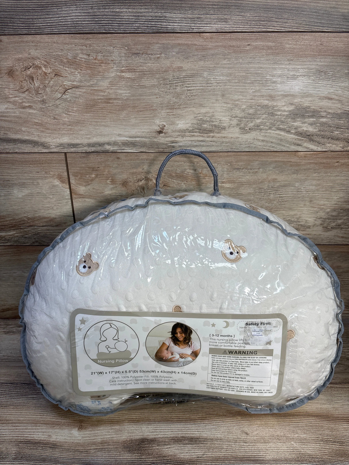Little Wonder Feeding Support Pillow - Beige Minky Dot
