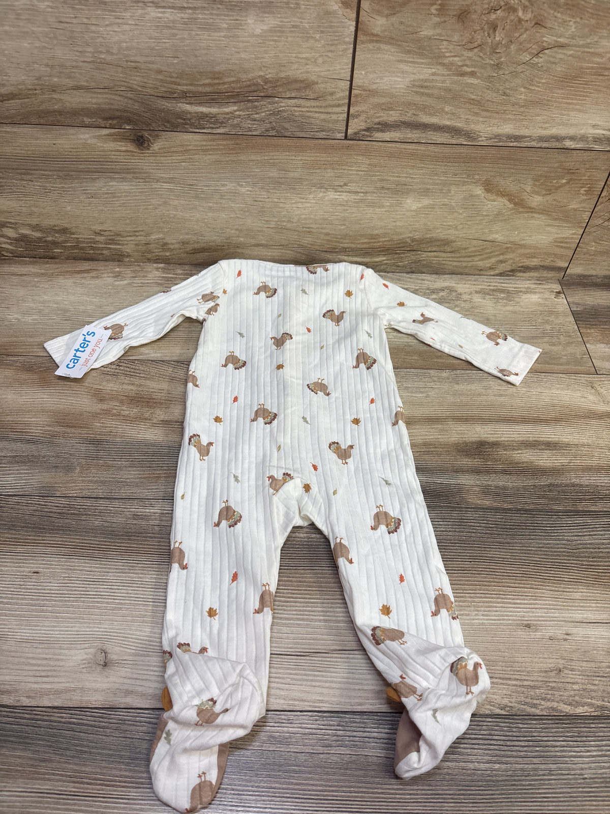 NEW Just One You Ribbed Turkey Sleeper White sz 9m
