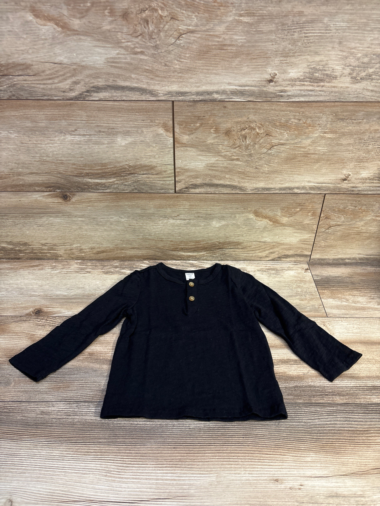 Shein Henley Shirt Black sz 3T