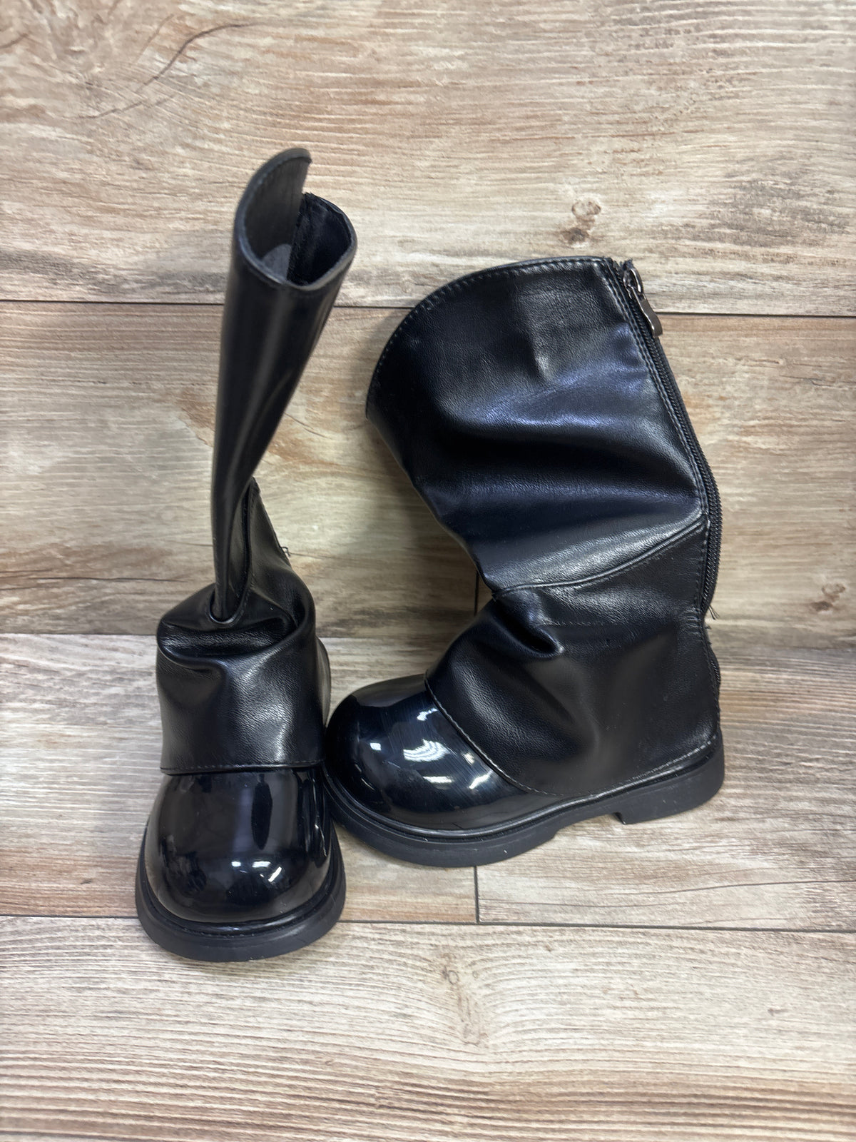 WAVSUF Side Zip Mid-Calf Chunky Boots Black sz 10c