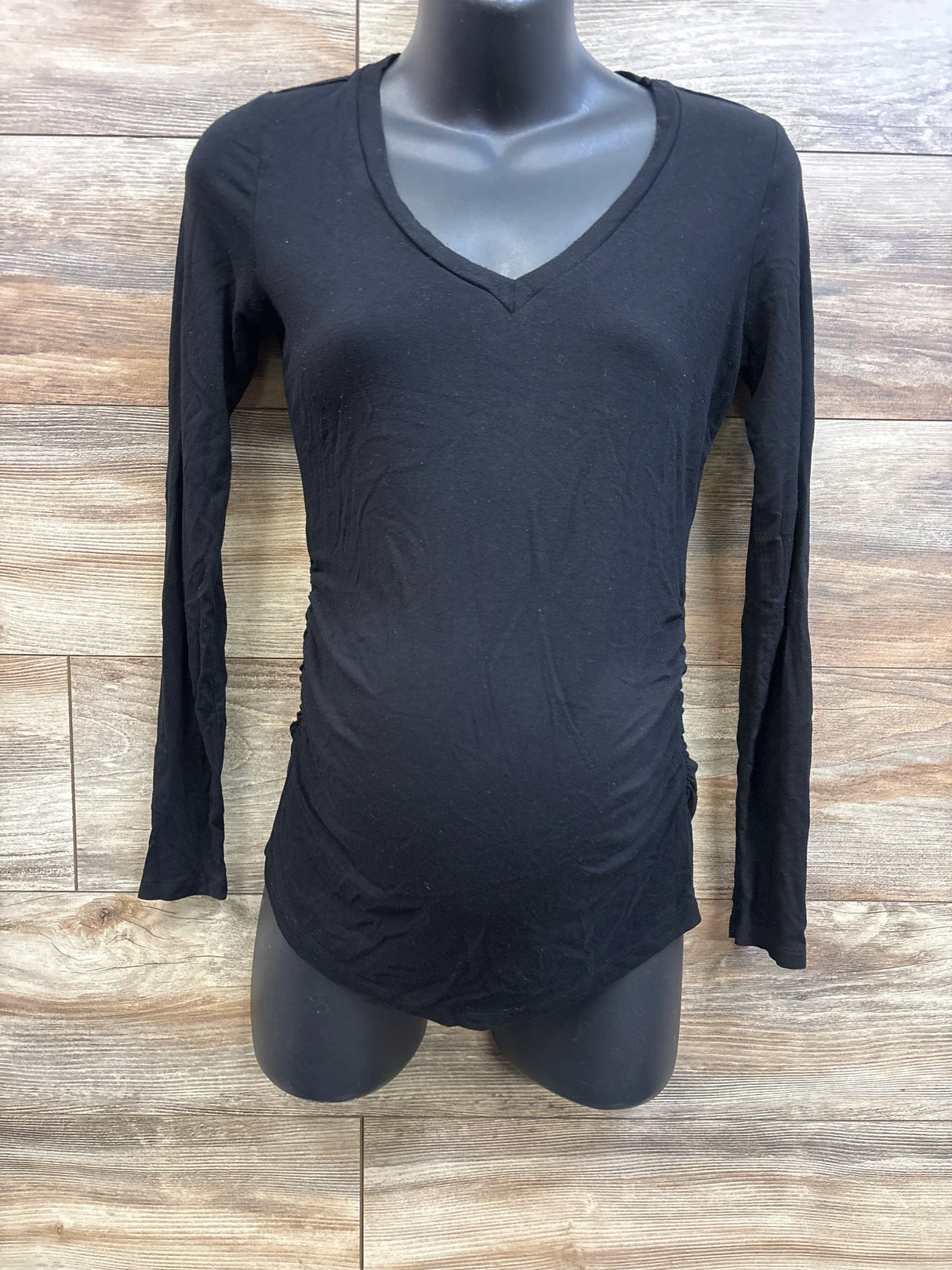 Motherhood Maternity Ruched Shirt Black sz XS