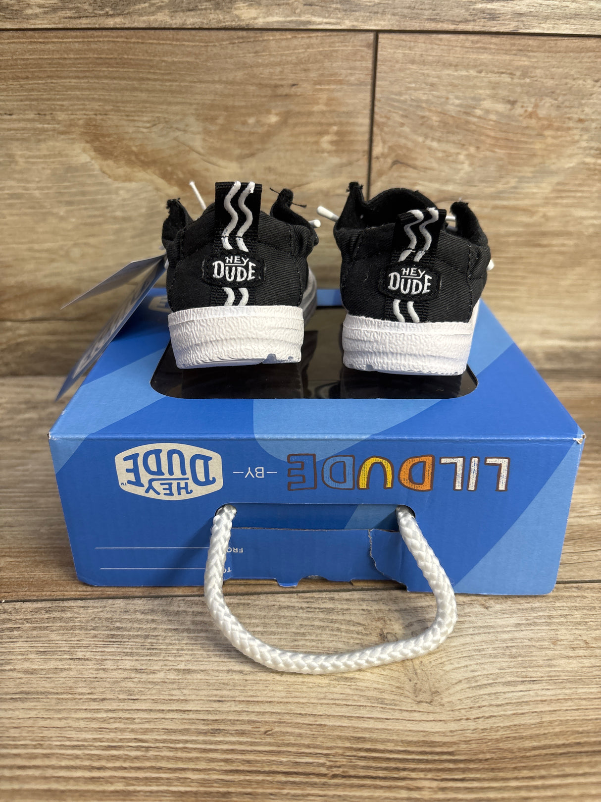 NEW LilDude by Hey Dude Slip On Core Sneakers Black sz 2c