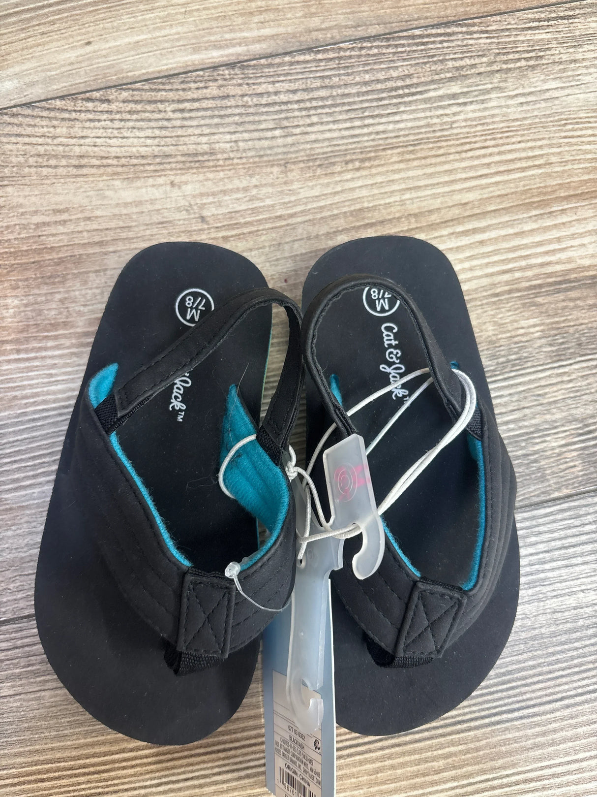 NEW Cat & Jack Shawn Sandals Black Sz 7/8c