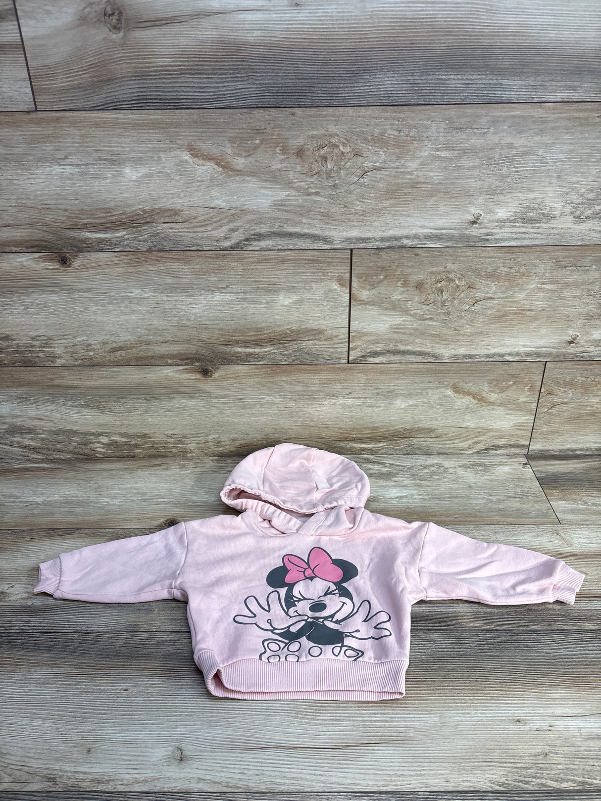 Disney Baby Minnie Mouse Pull Over Hoodie Pink sz 6-9m