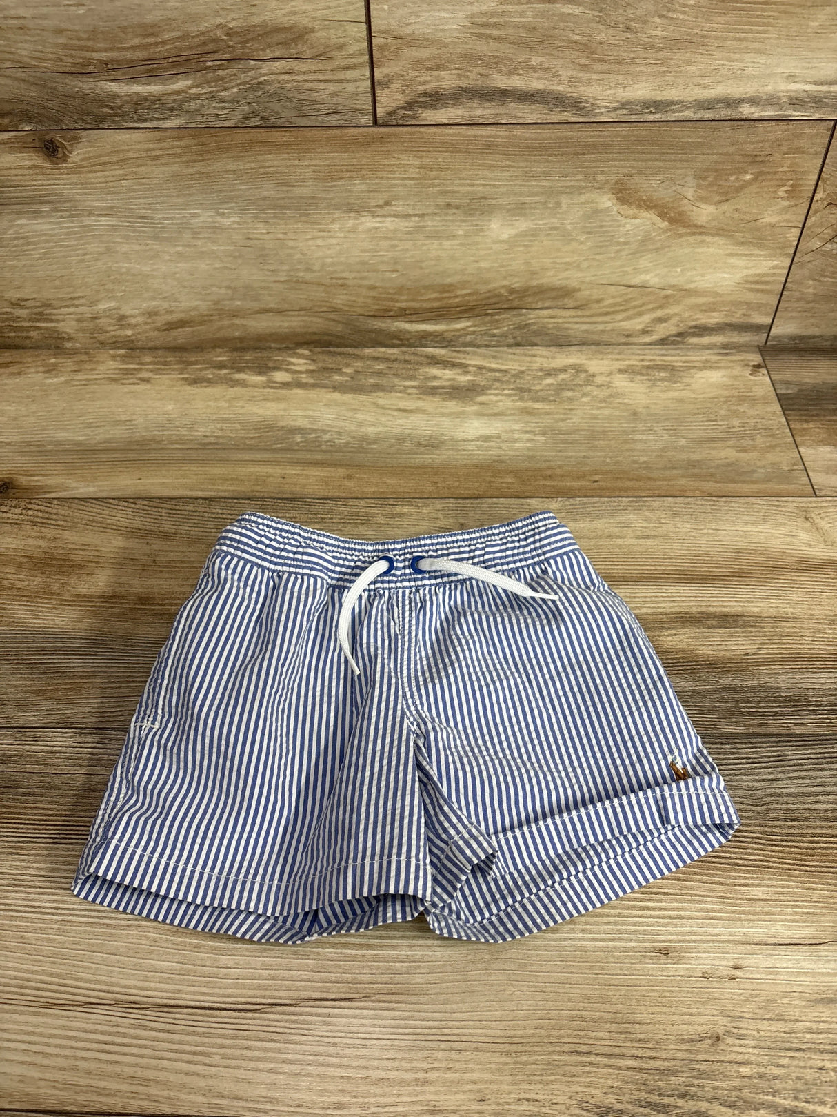 Polo Ralph Lauren Traveler Stretch Seersucker Swim Trunks Blue sz 3T