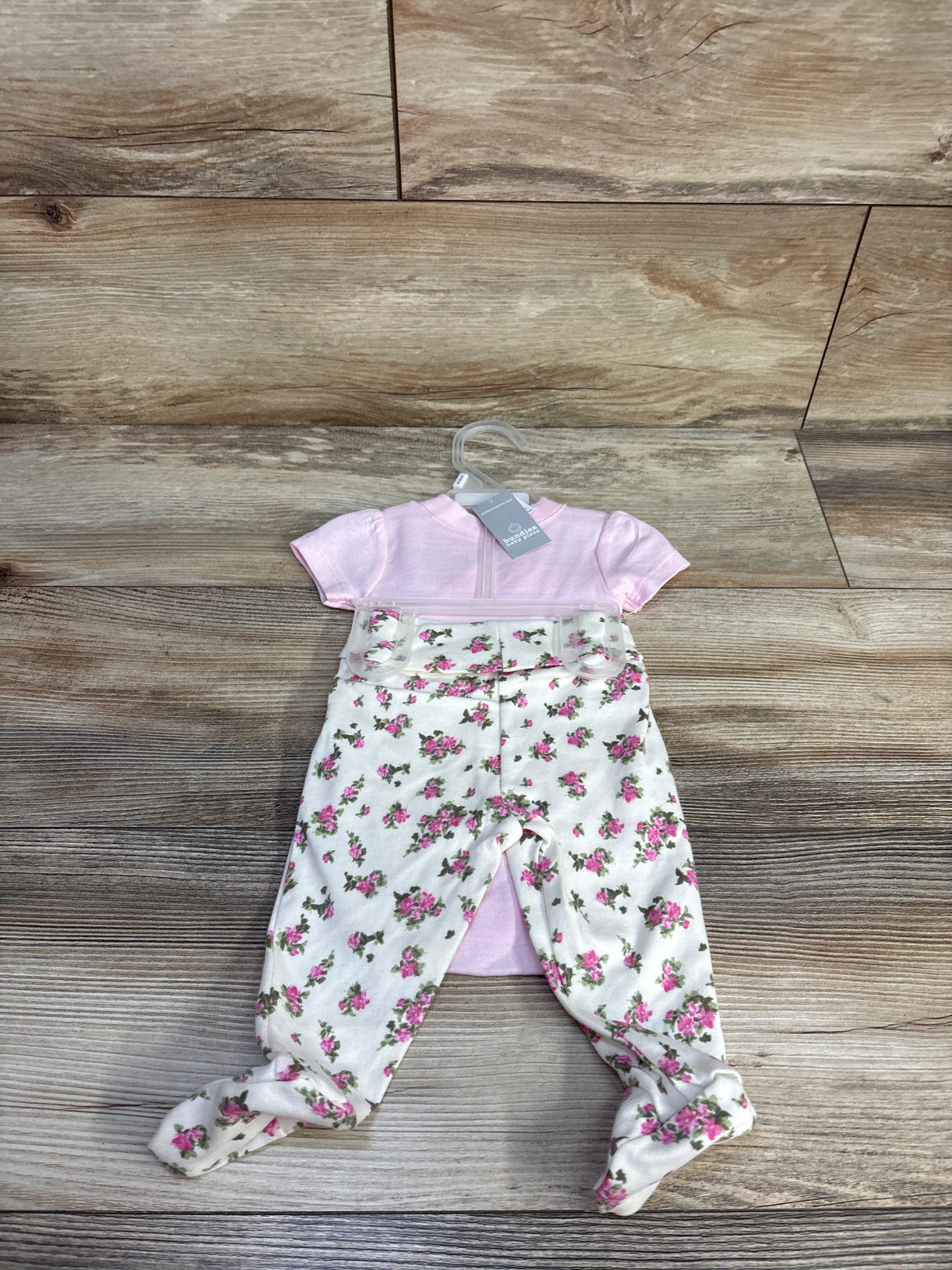 NEW Children's Place 2pc Kimono Bodysuit & Footed Pant Set Pink sz 0/3m