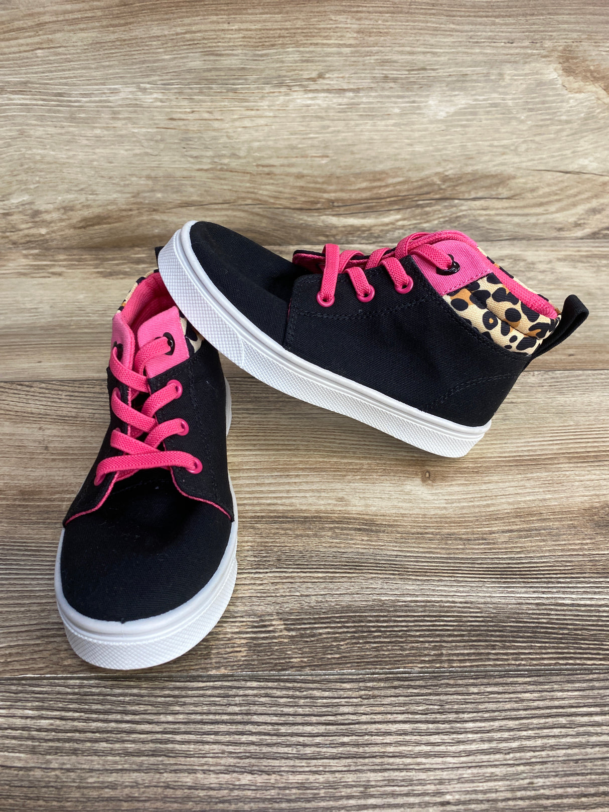 NEW Oomphies Sam G Slip-On Sneakers Black/Cheetah sz 10c