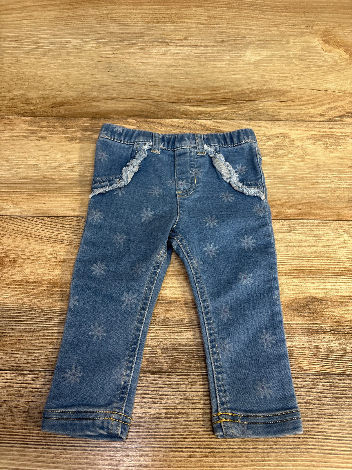 Cat & Jack Daisy Print Chambray Bottoms Light Blue sz 12m