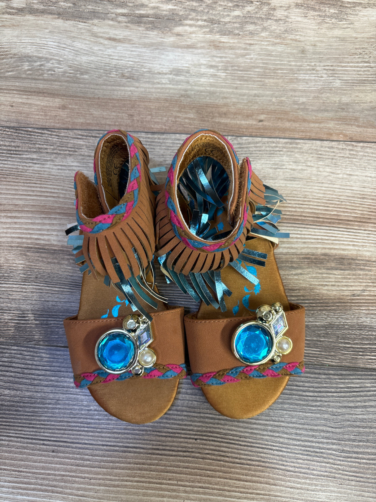 Disney Store Pocahontas Costume Sandals Brown sz 11/12c