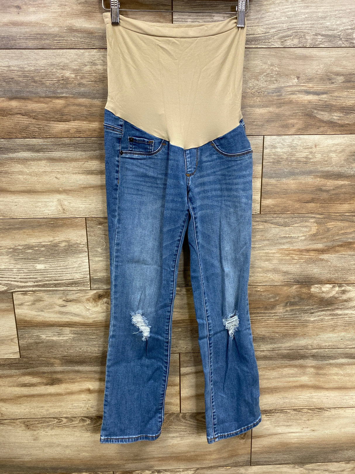 Indigo Blue Full Panel Distressed Jeans Light Blue sz XS