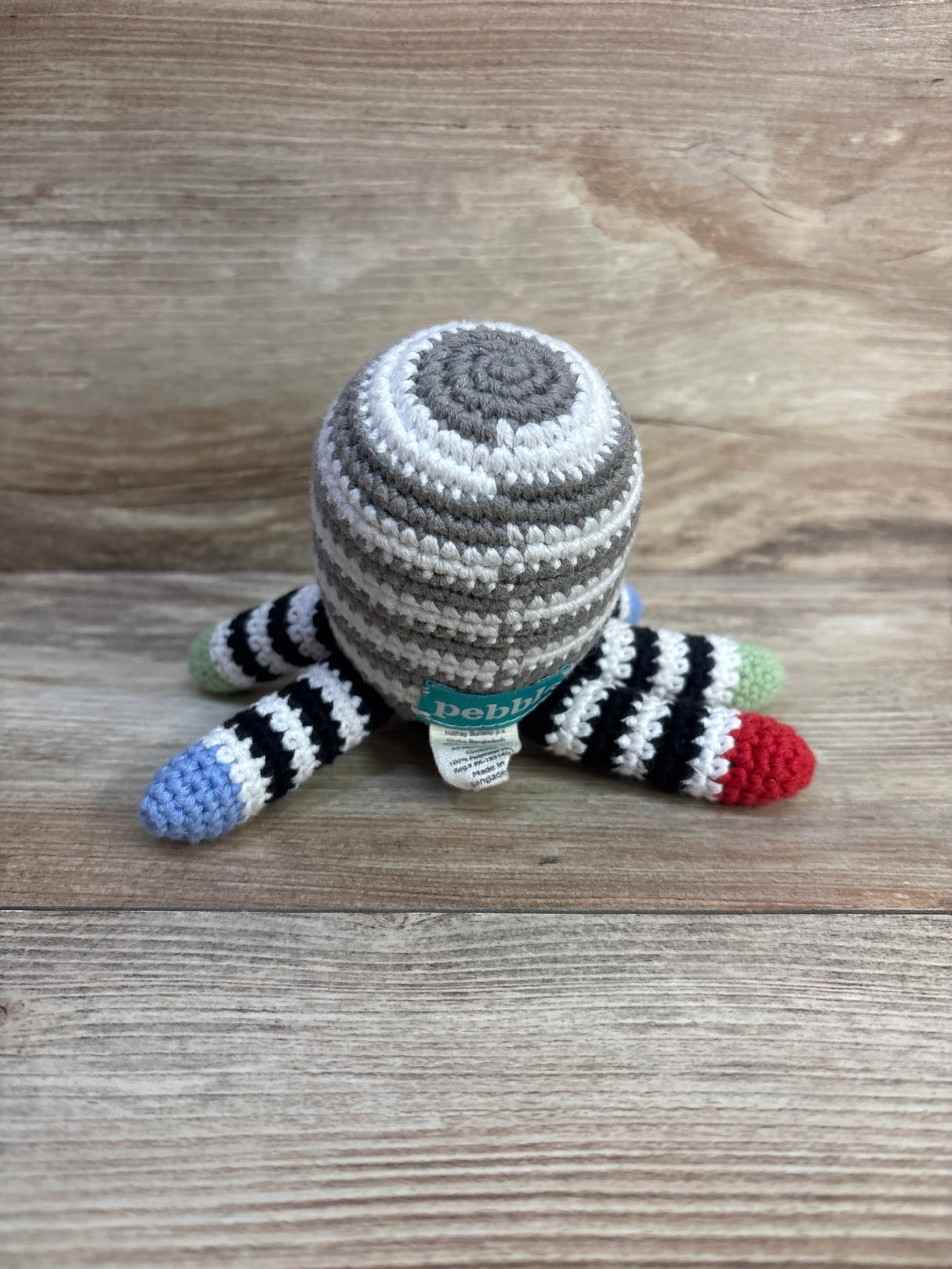 Pebble Crochet Octopus Rattle