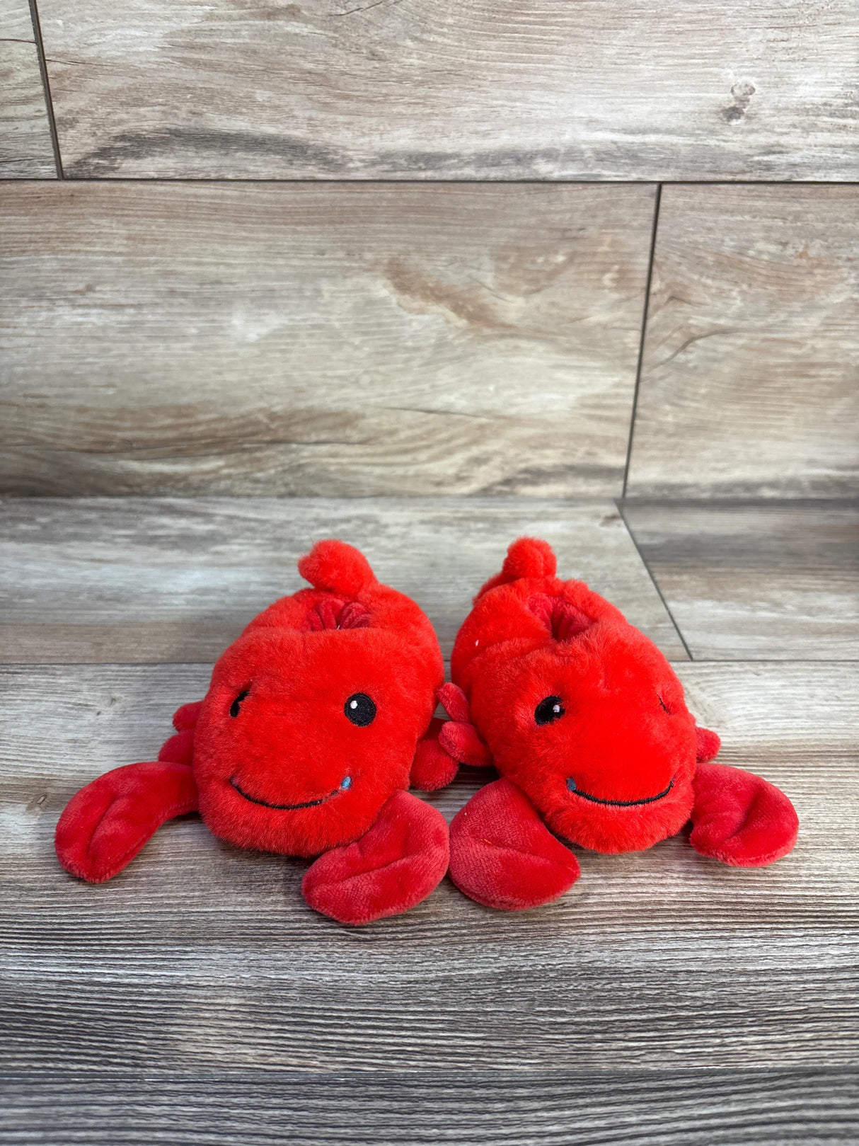 Plush Lobster Slippers Red sz 3/5c
