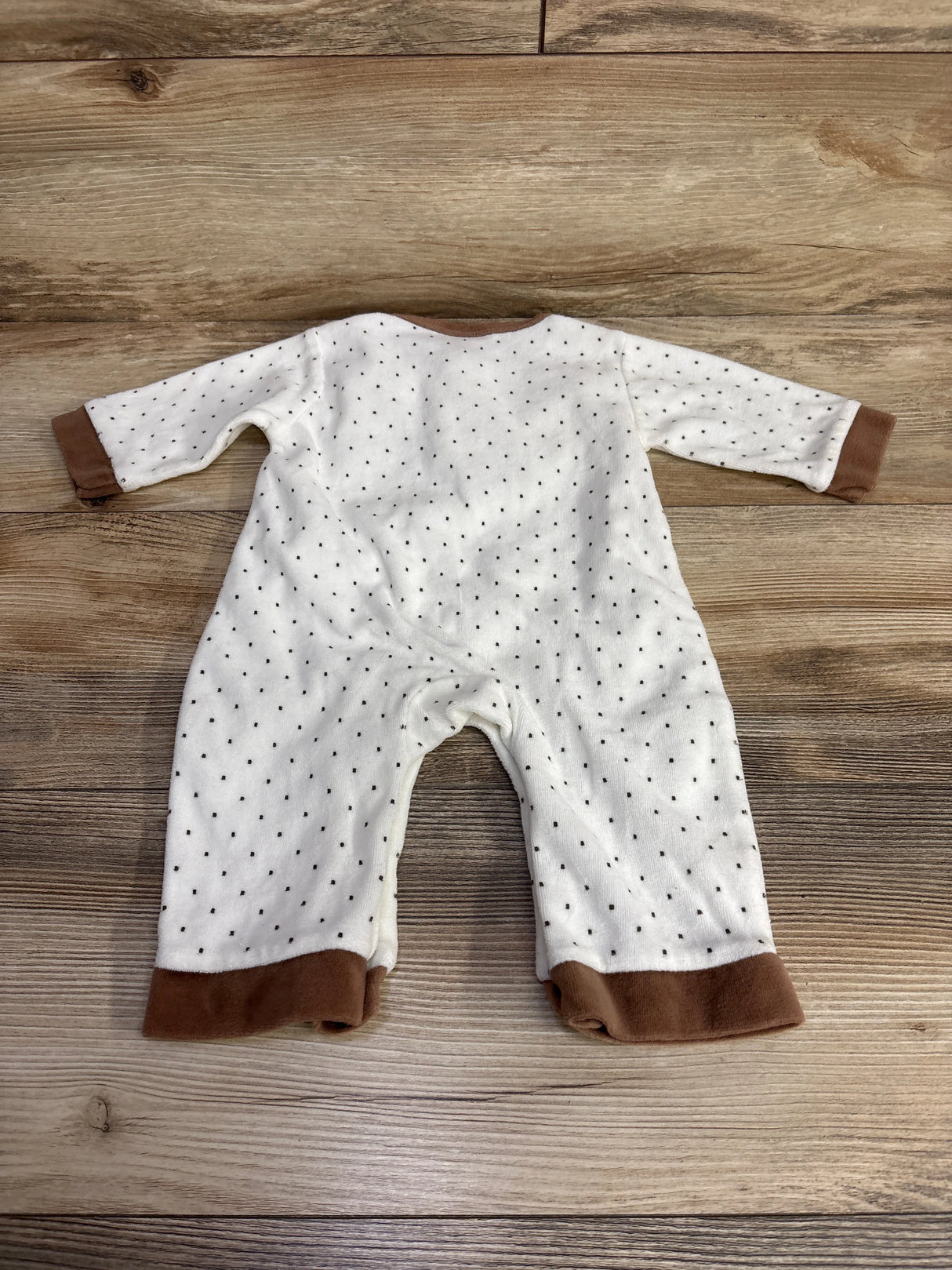Rene Rofe Polka Dot Cord Little Man Coverall White sz 6-9m