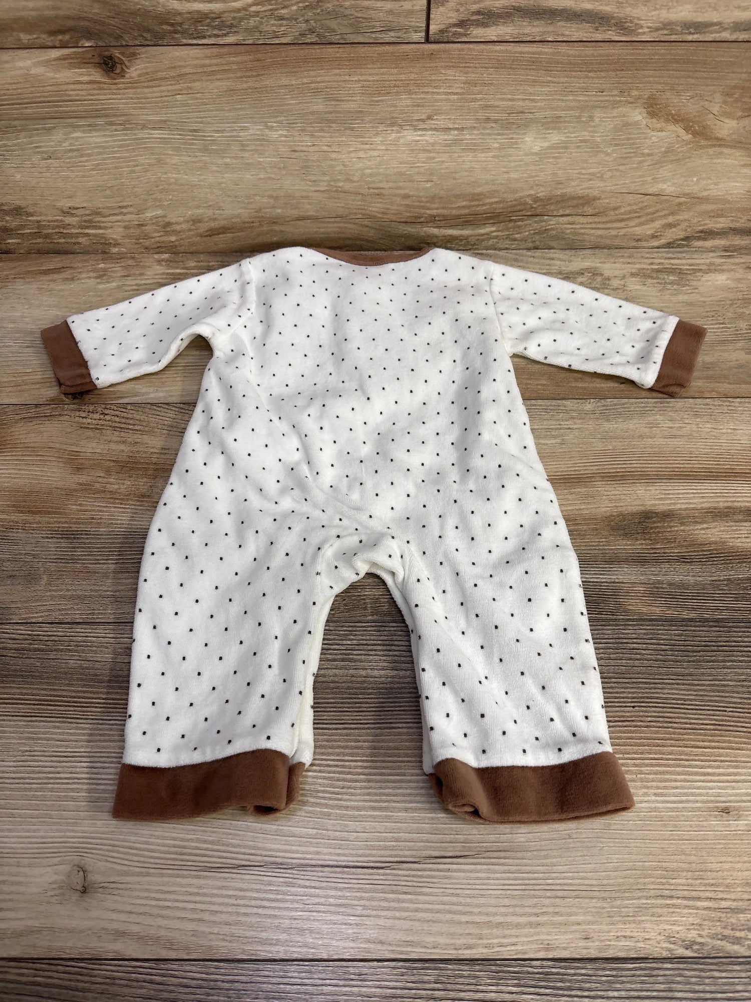 Rene Rofe Polka Dot Cord Little Man Coverall White sz 6-9m
