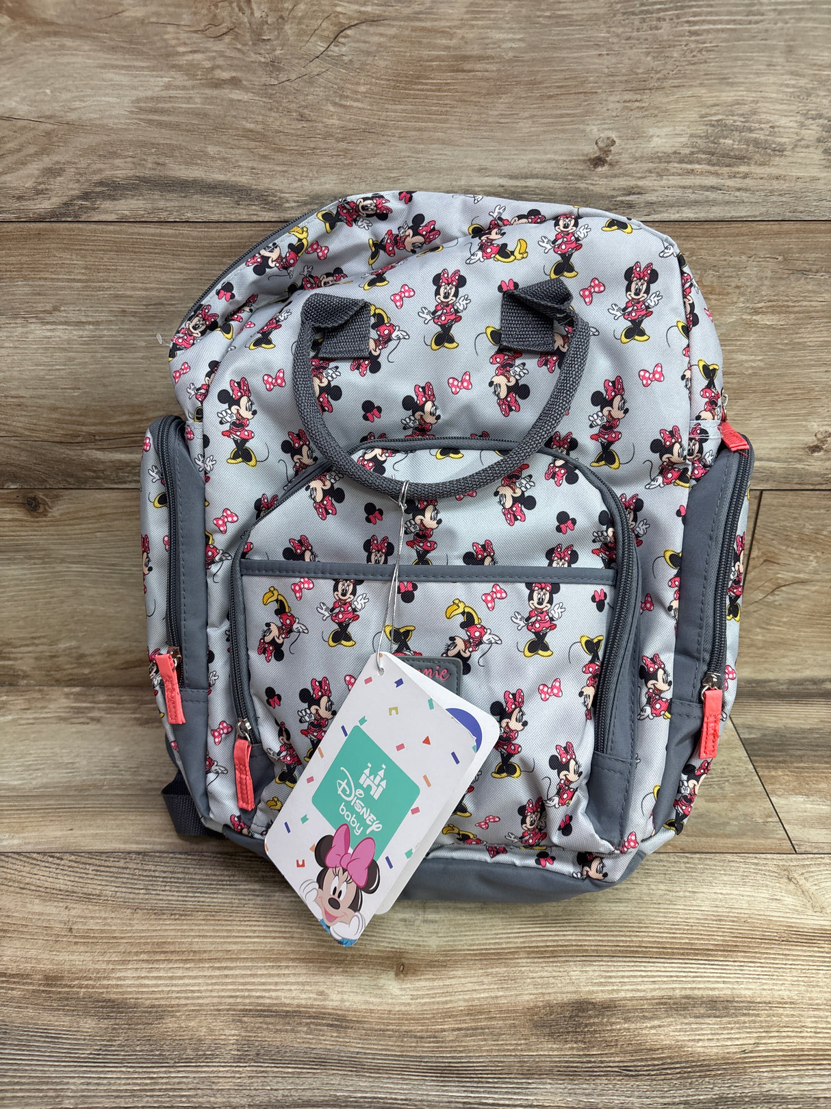 NEW Disney Baby Minnie Mouse Diaper Bag with Changing Pad & Wet Pocket
