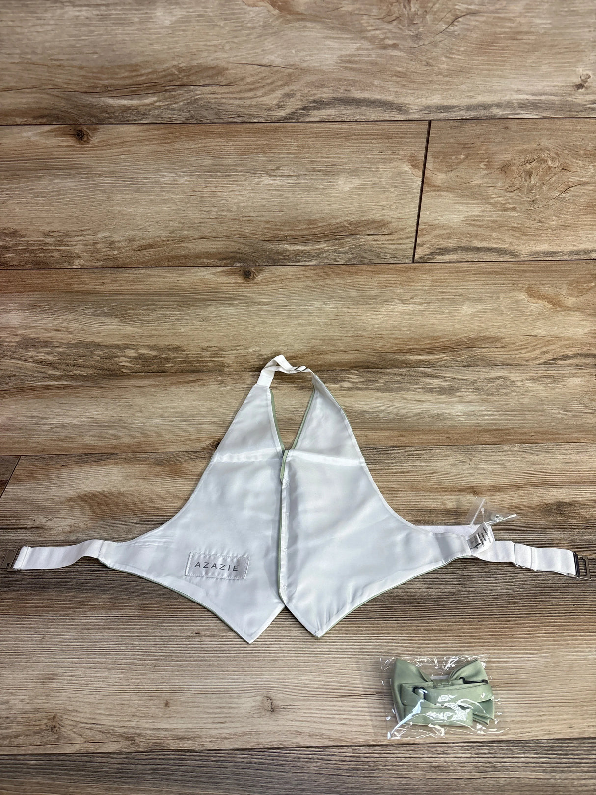 NEW Azazie 2pc Stain Vest & Tie Dusty Sage sz 2-6 - Me n Mommy To Be