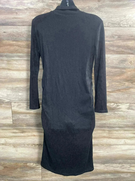 Long Sleeve Turtle Neck Ribbed Dress Black sz XL - Me n Mommy To Be