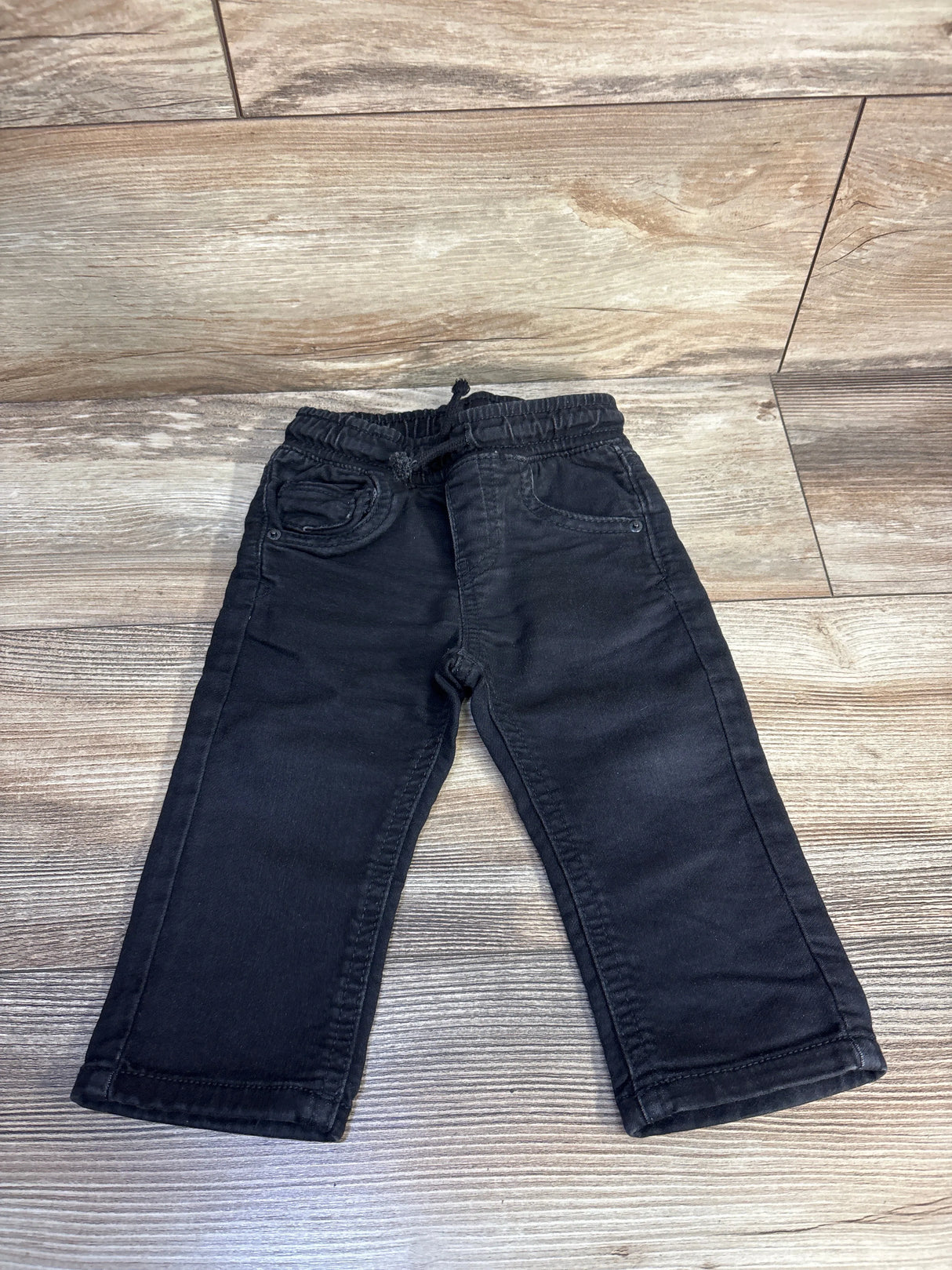 Cat & Jack Drawstring Straight Jeans Black sz 12m