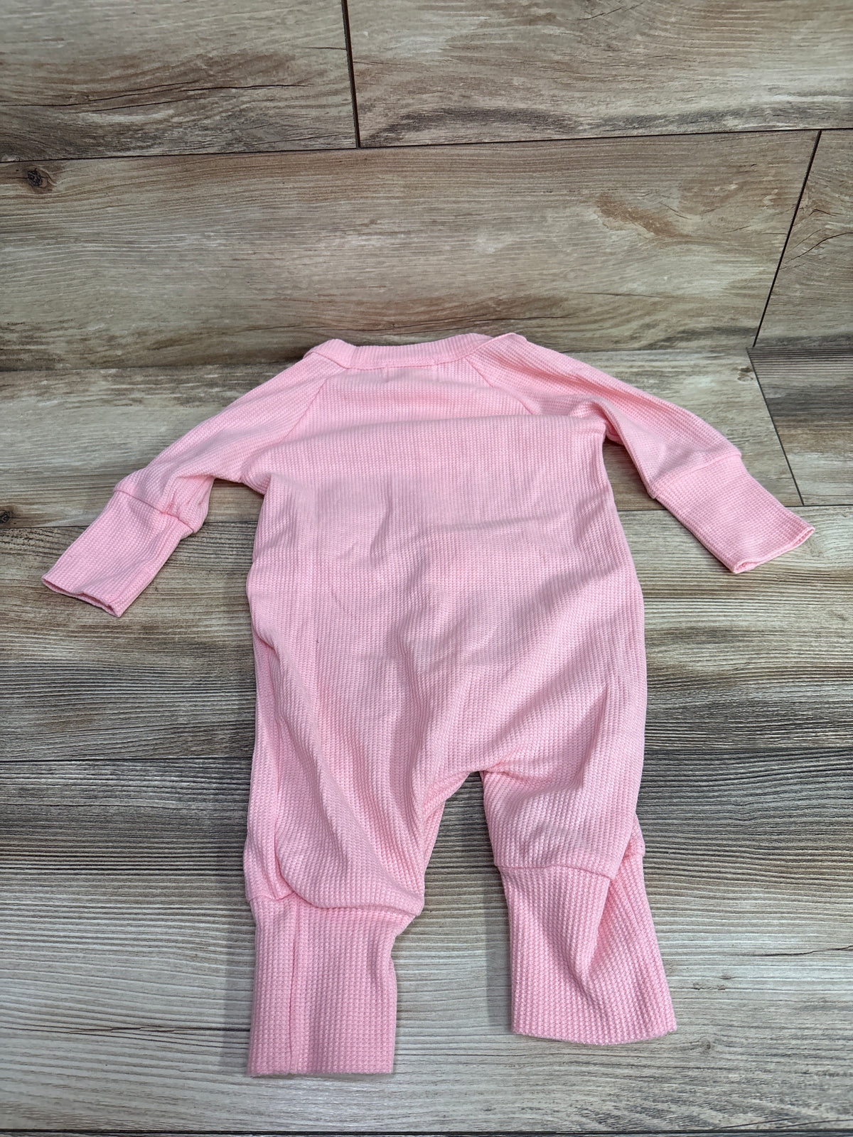 Fable & Ford Waffle Knit Button-Front Coverall Pink sz 6-12m