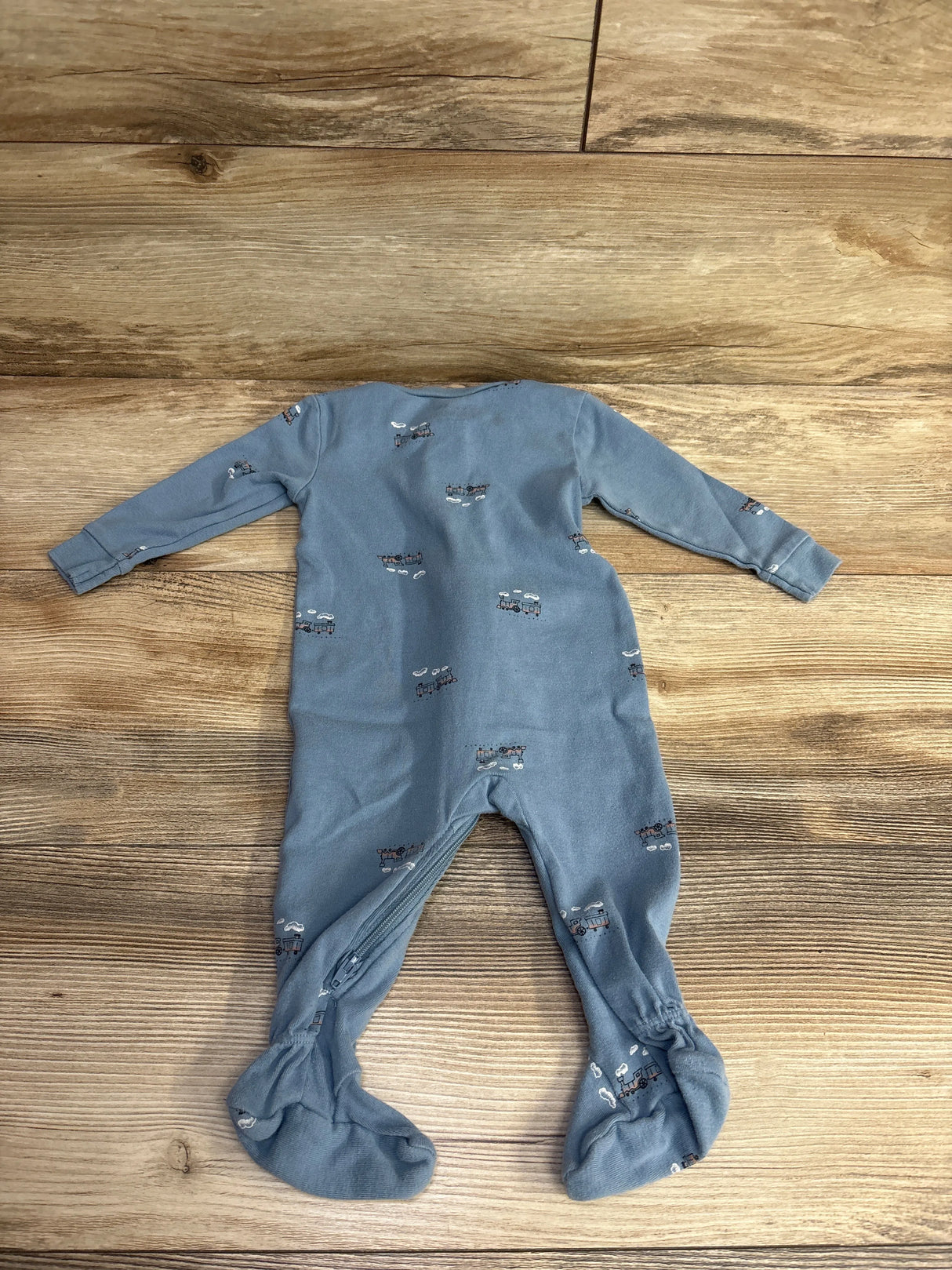 Pekkle Train & Moon Sleeper Blue sz 6m