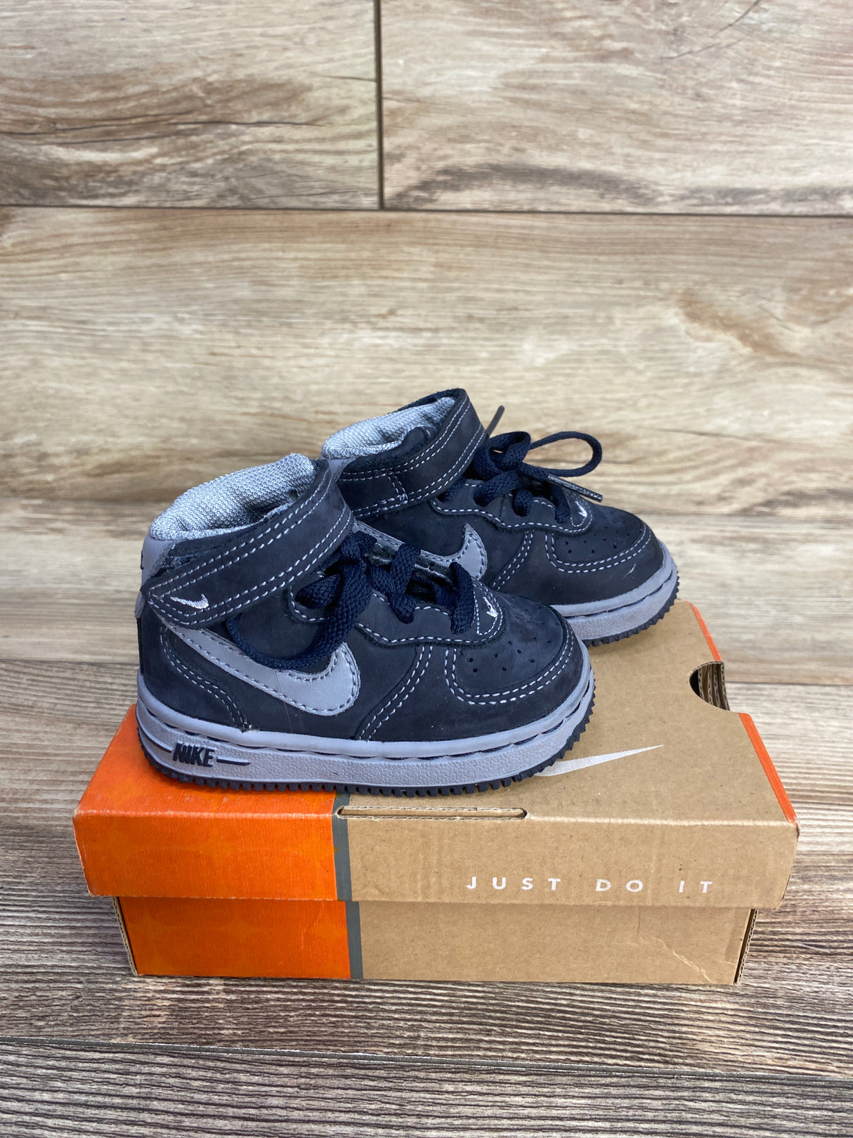Nike Air Force 1 Mid TD 'Dark Obsidian/Stealth' Sneakers sz 3c
