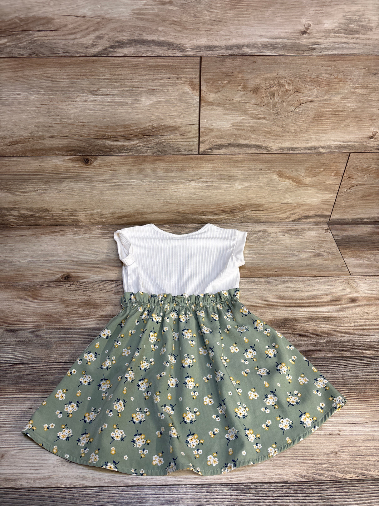 Lilly Bleu Spread Kindness Ribbed Floral Dress White sz 3T