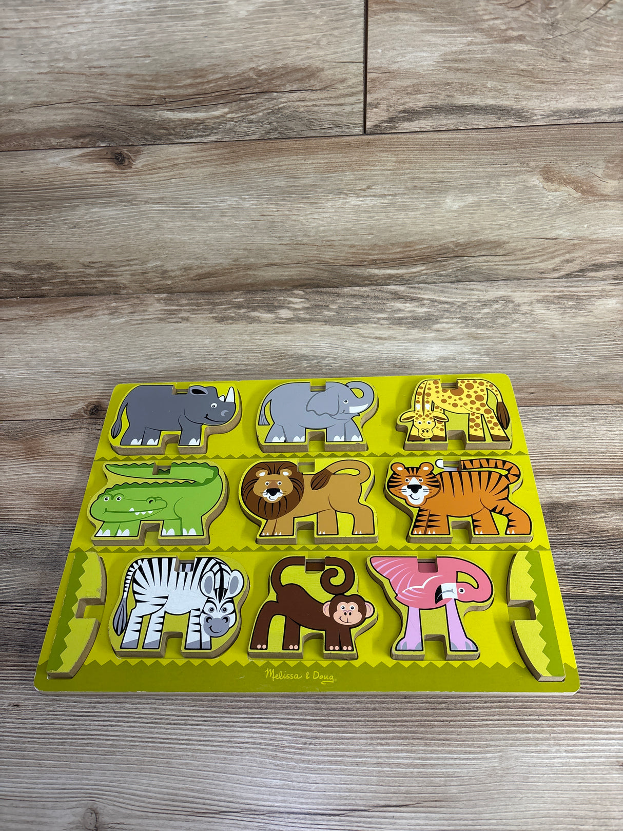 Melissa & Doug Stacking Wooden Chunky Puzzle - Zoo Animals 11pc