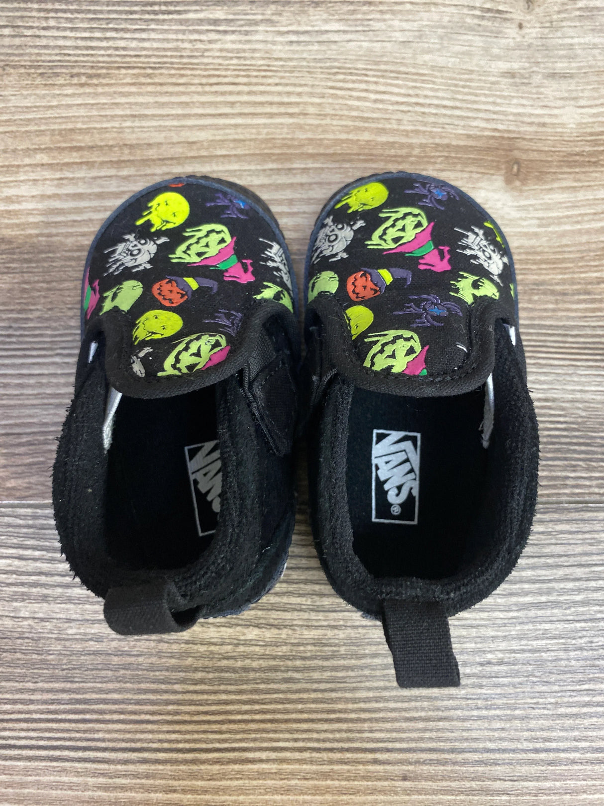 Vans Slip On V Crib Shoes Halloween Print sz 3c