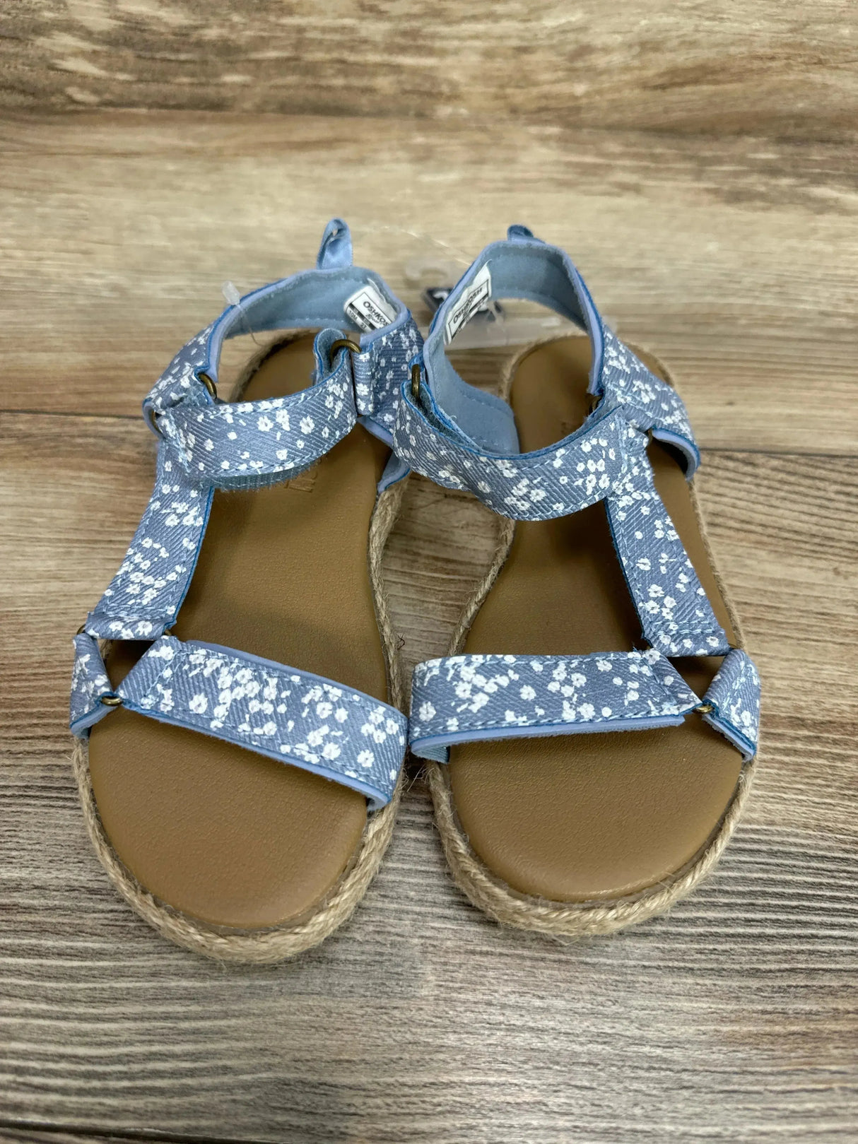NWOT OshKosh Chambray Floral Espadrille Sandals Blue sz 10c - Me n Mommy To Be