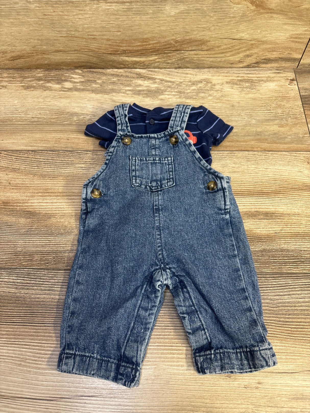 Just One You 2pc Bodysuit & Overalls Blue sz Newborn