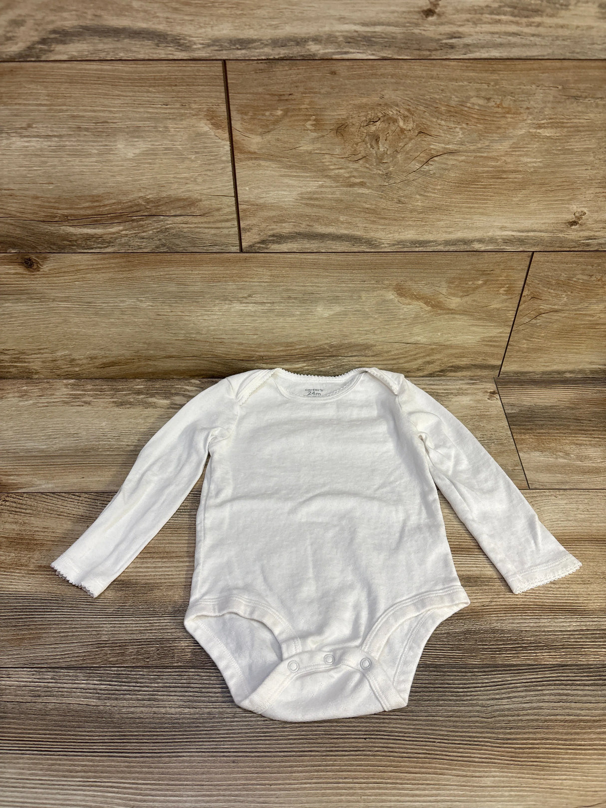 Carter's Pointelle Bodysuit White sz 24m