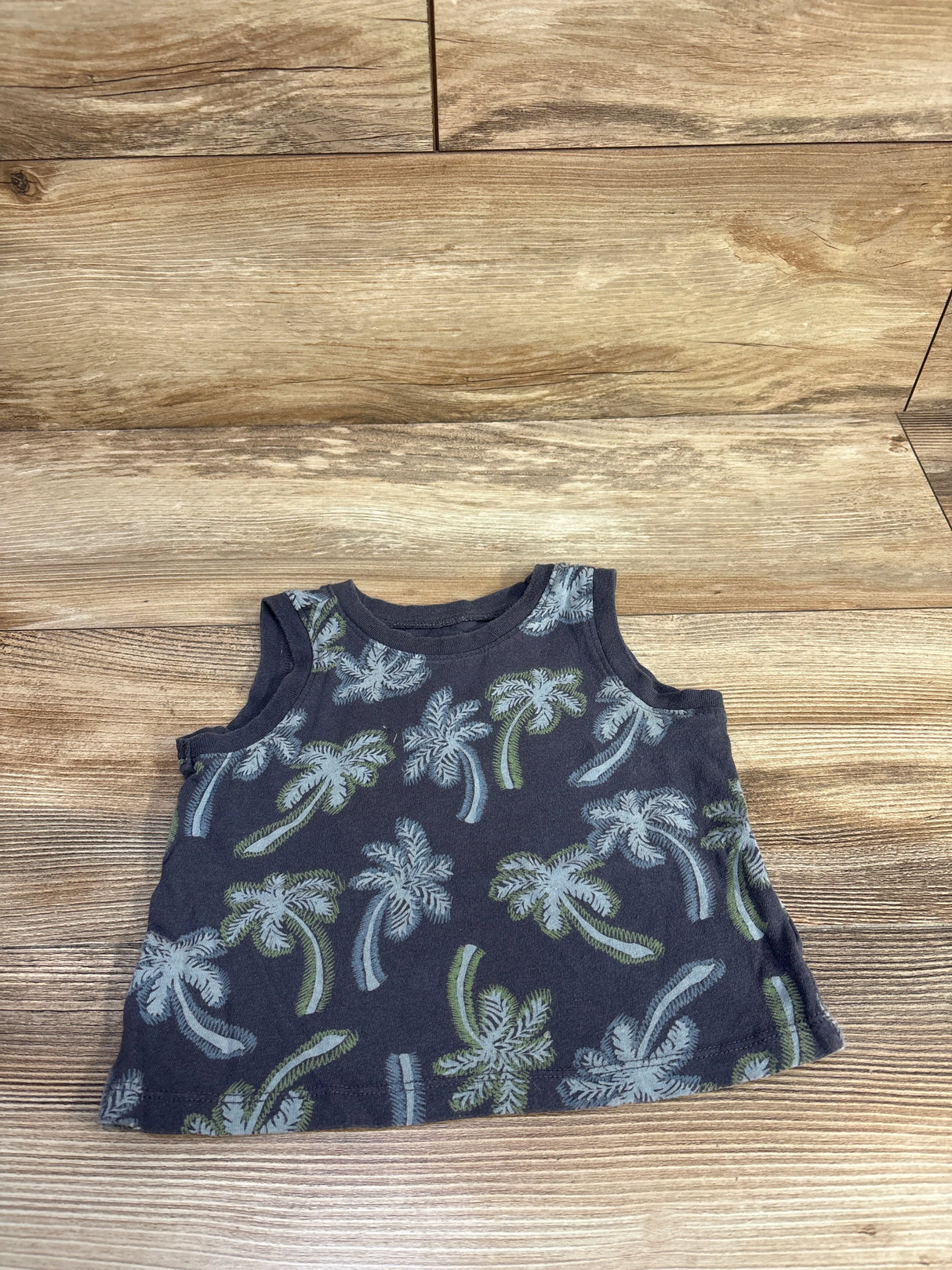 Old Navy Palm Tree Tank Top Grey sz 12-18m